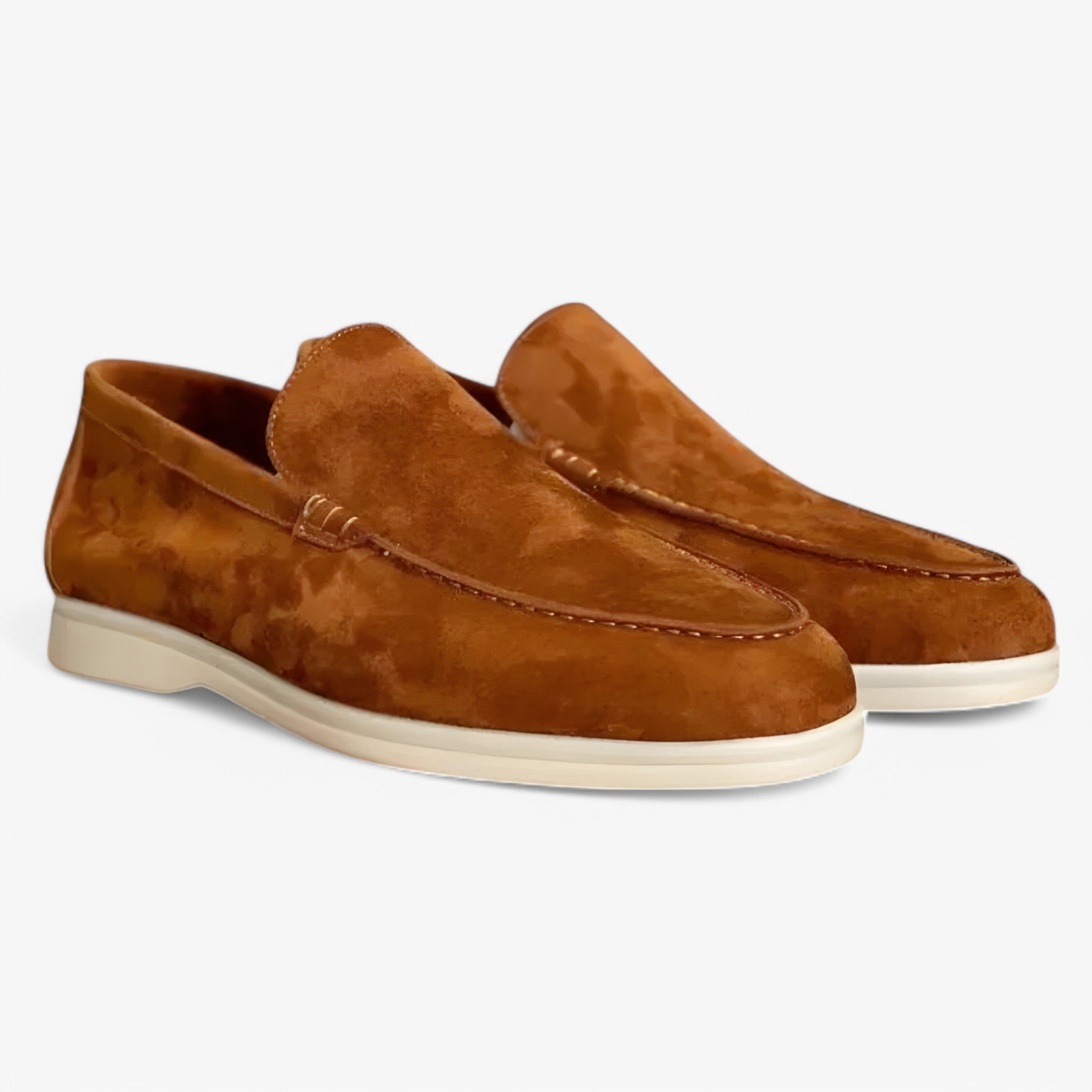 Mocassini Uomo Blu Scuro in Camoscio Premium - Stile Elegante Italiano - Caramello - camoscio Heren mocassini mocassini camoscio MÄNNER Schuhe shoes uomo - Concept Palermo