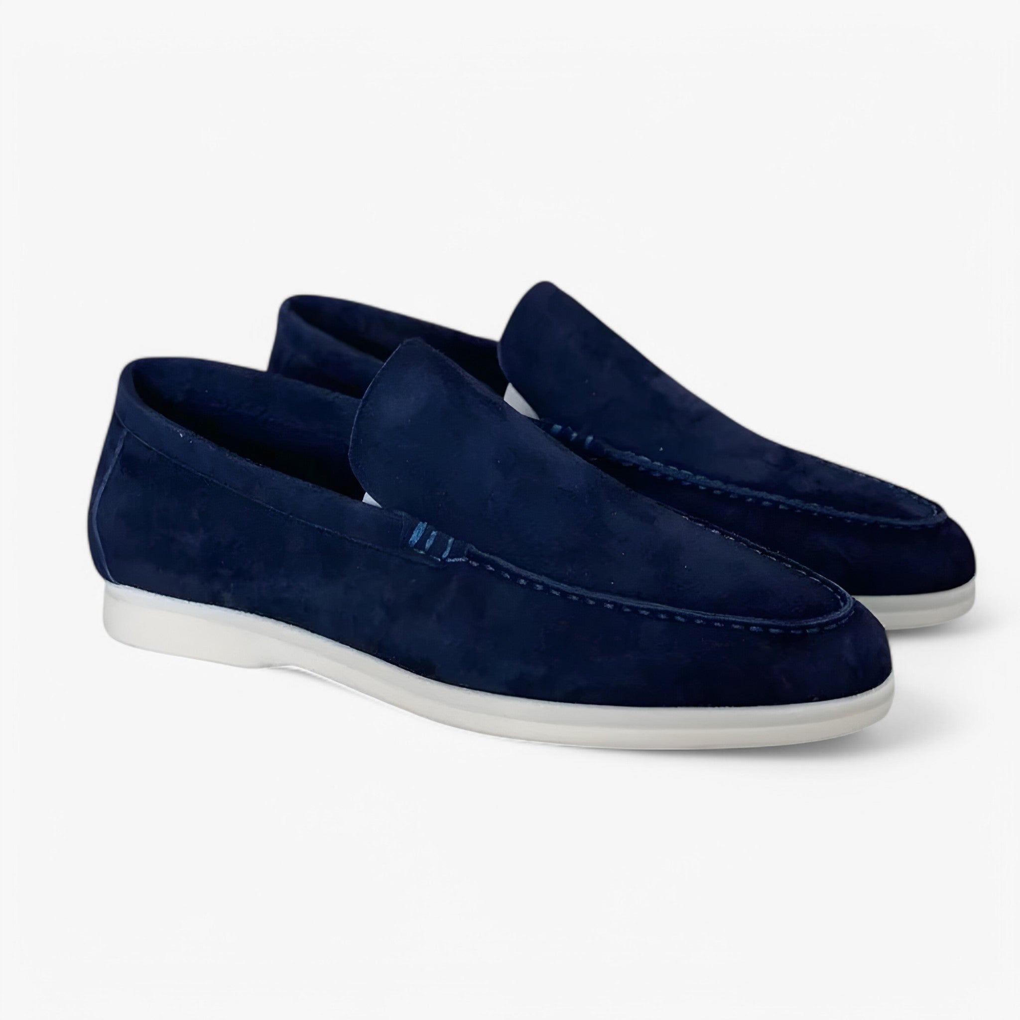 Mocassini Uomo Blu Scuro in Camoscio Premium - Stile Elegante Italiano - Blu navy - camoscio Heren mocassini mocassini camoscio MÄNNER Schuhe shoes uomo - Concept Palermo