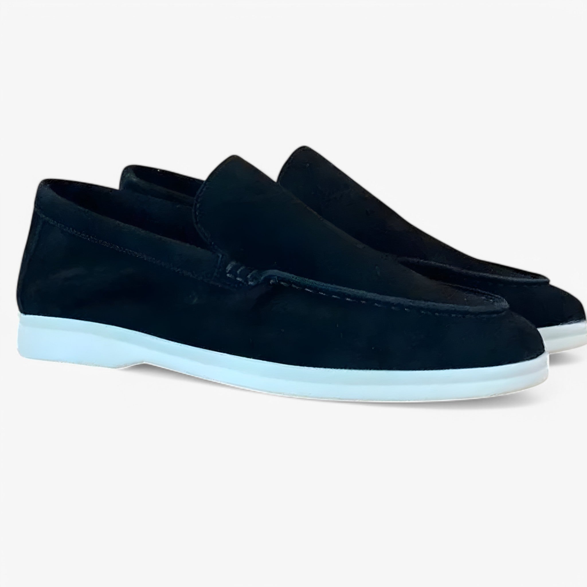 Mocassini Uomo Blu Scuro in Camoscio Premium - Stile Elegante Italiano - Nero - camoscio Heren mocassini mocassini camoscio MÄNNER Schuhe shoes uomo - Concept Palermo