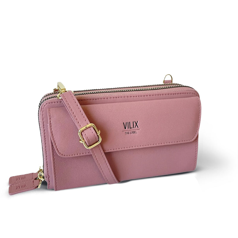 Custodia compatta per telefono - Rosa scuro - Bags compatta custodia custodia compatta pouch Shoulder Bags telefono wallets women bags - Concept Palermo