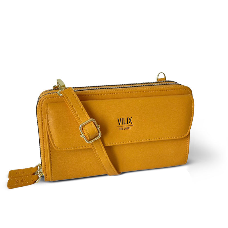 Custodia compatta per telefono - Giallo - Bags compatta custodia custodia compatta pouch Shoulder Bags telefono wallets women bags - Concept Palermo