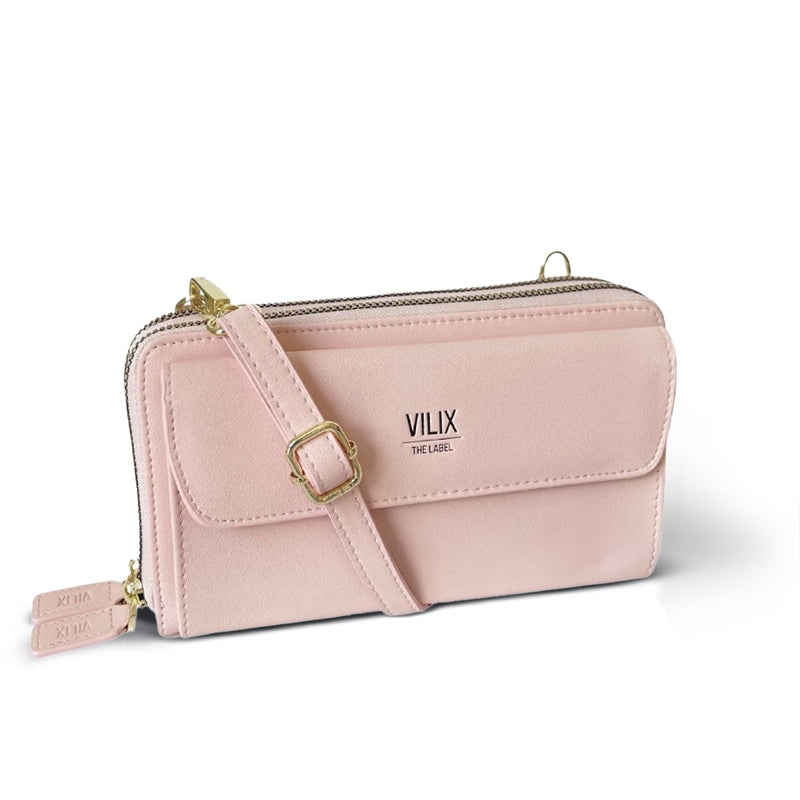 Custodia compatta per telefono - Rosa chiaro - Bags compatta custodia custodia compatta pouch Shoulder Bags telefono wallets women bags - Concept Palermo