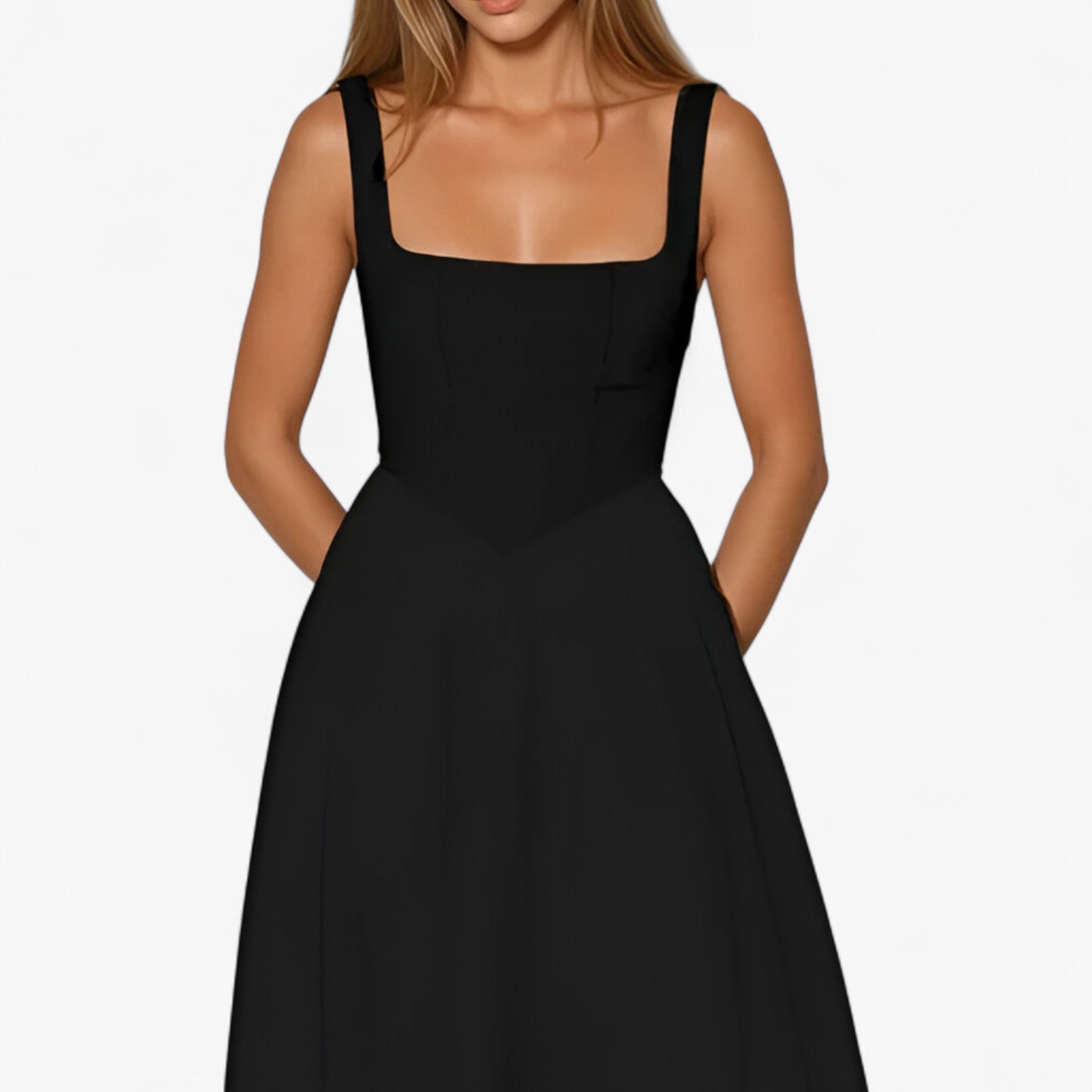 Vestito midi Donna - - bredde stropper kjole donna dresses elegant midi kjole farverig midi kjole feminine kjole figursyet kjole midi midirok moderne kjole design romantisk middag kjole sommerbryllup kjole stilfuld kjole vestito vestito midi - Concept Palermo