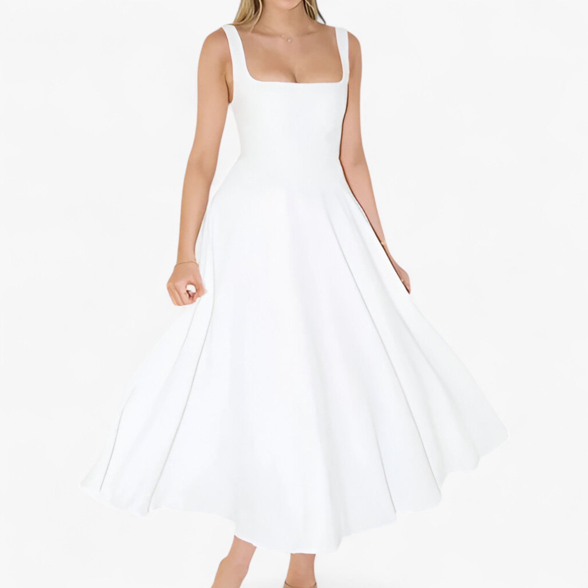 Vestito midi Donna - - bredde stropper kjole donna dresses elegant midi kjole farverig midi kjole feminine kjole figursyet kjole midi midirok moderne kjole design romantisk middag kjole sommerbryllup kjole stilfuld kjole vestito vestito midi - Concept Palermo