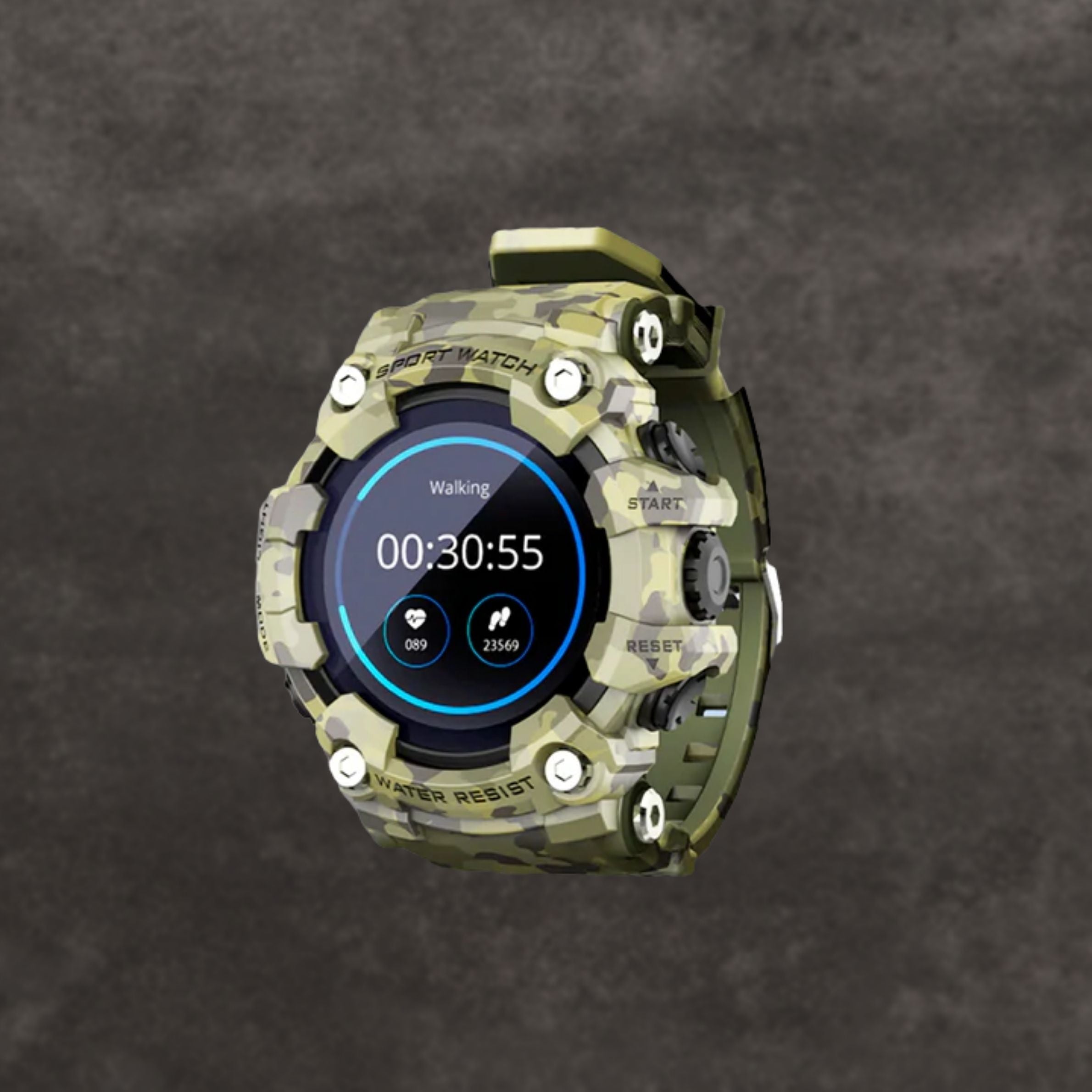 Smartwatch Militare Uomo, Impermeabile con Cardiofrequenzimetro e GPS integrato - Camuffare - militare new_for_google smartwatch smartwatch militare uomo watches - Concept Palermo