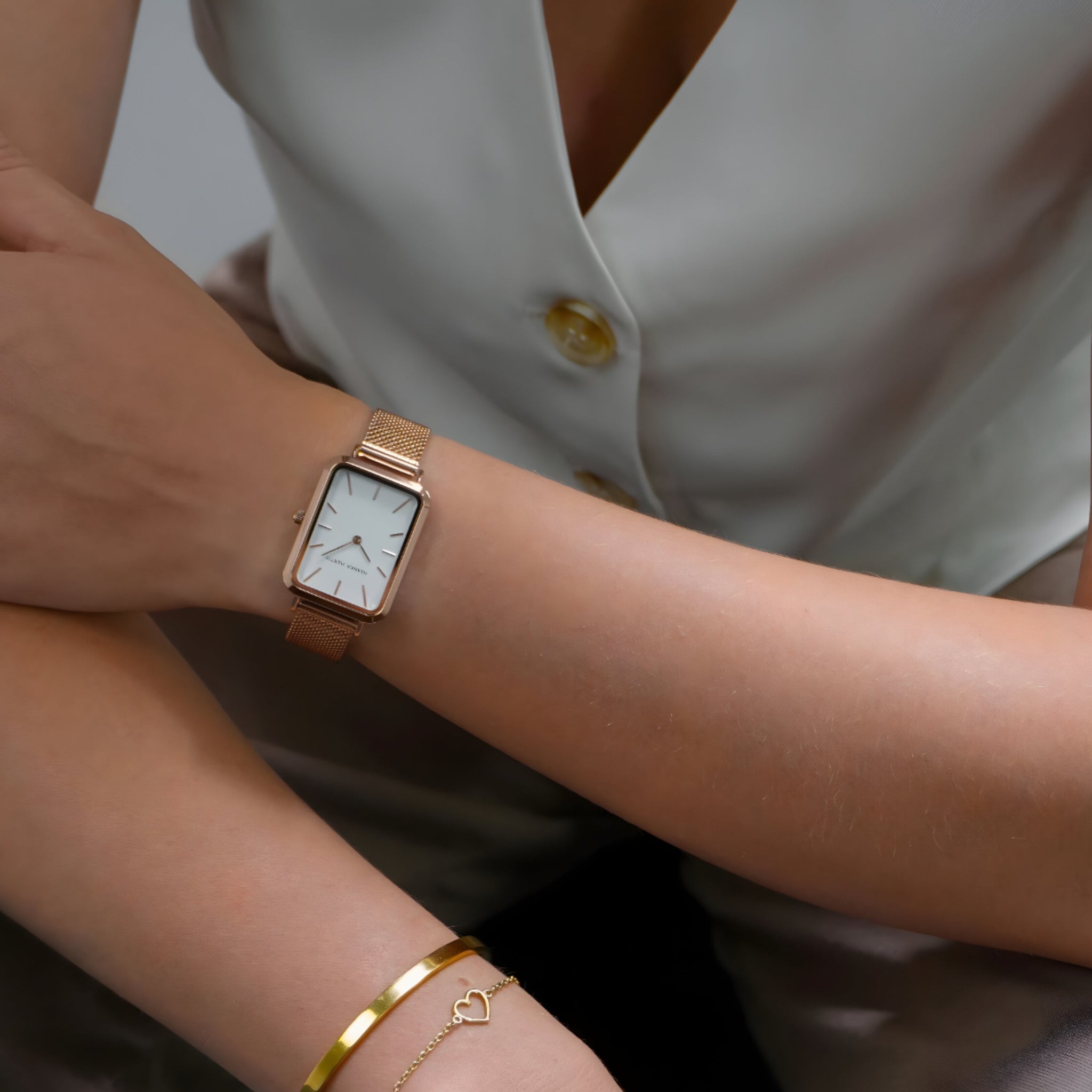 Orologio rettangolare - Stile moderno Gold - - orologio orologio rettangolare rdy rettangolare shop stile watches - Concept Palermo