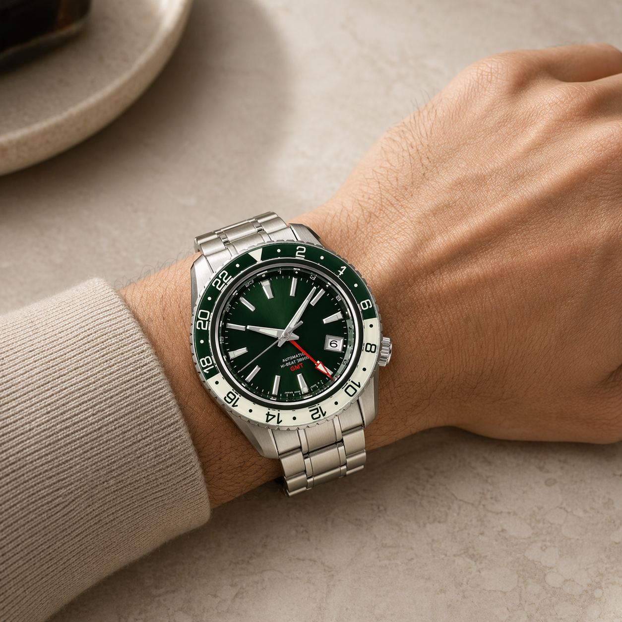 Orologio Automatico GMT Uomo, Elegante da Ufficio, Movimento Meccanico - - accessoires auto automatico horloges orologio orologio automatico ufficio uomo watches - Concept Palermo