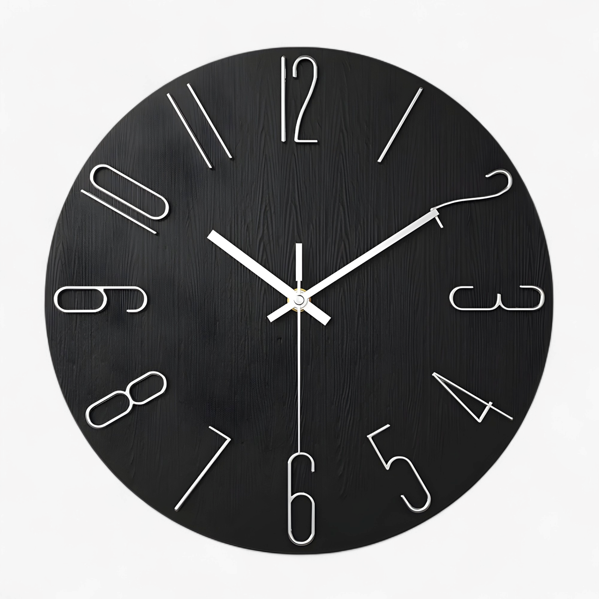 Orologio da Parete Moderno Design per Soggiorno Uomo - Nero - accessori per soggiorno arredamento soggiorno decorazione casa design design minimalista home & garden movimento al quarzo orologio orologio da muro moderno orologio da parete moderno orologio elegante orologio in plastica orologio parete orologio silenzioso parete soggiorno uomo - Concept Palermo