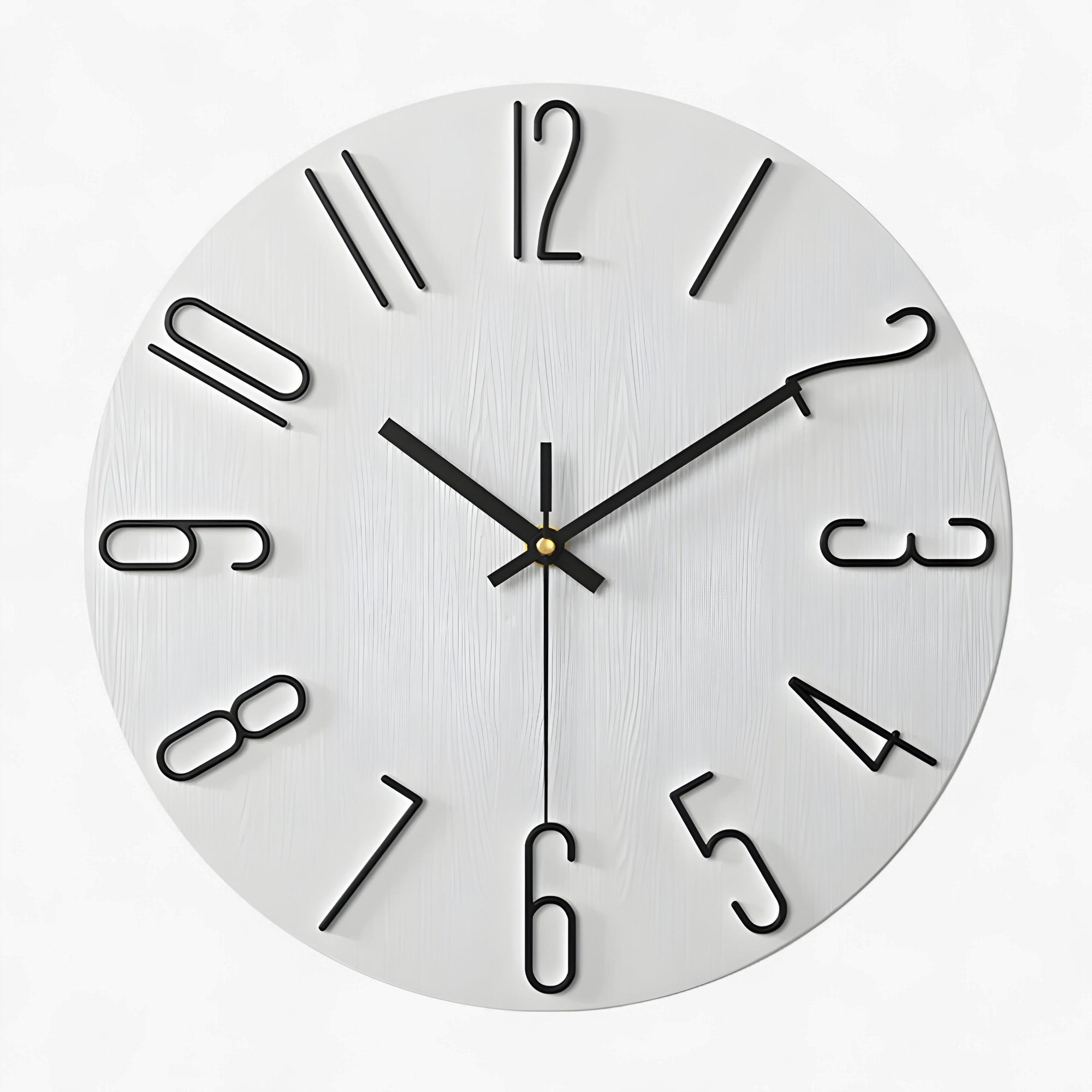 Orologio da Parete Moderno Design per Soggiorno Uomo - Bianco - accessori per soggiorno arredamento soggiorno decorazione casa design design minimalista home & garden movimento al quarzo orologio orologio da muro moderno orologio da parete moderno orologio elegante orologio in plastica orologio parete orologio silenzioso parete soggiorno uomo - Concept Palermo