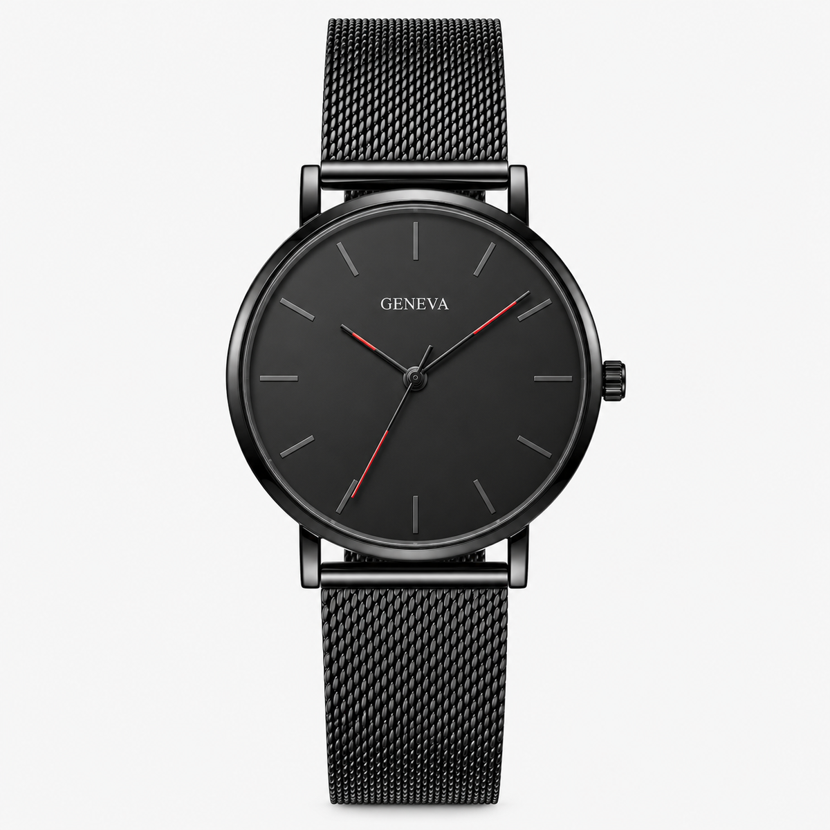 Ultradun luxe herenhorloge van bruin leer