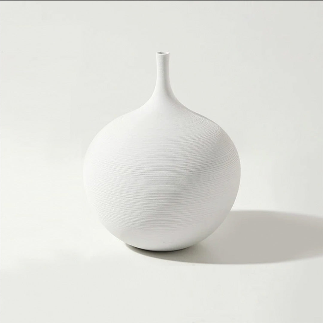 Vaso in ceramica Osram per interni moderni - Bianco rotondo - ceramica Ceramics Decor home & garden interni moderni osram Vases vaso vaso ceramica - Concept Palermo