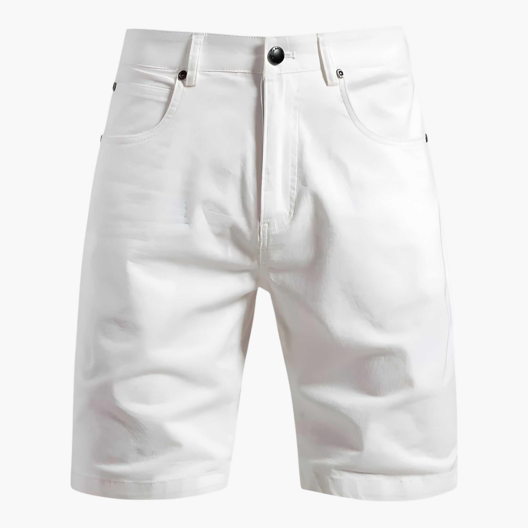 Pantaloni Corti Uomo Casual Estivi in Cotone - Bianco - abbigliamento estivo abbigliamento traspirante casual corti cotone estivi moda casual pantaloni pantaloni con tasche pantaloni corti pantaloni corti estivi pantaloni in cotone pantaloni leggeri pantaloni per attività all'aperto shorts stile casual uomo - Concept Palermo