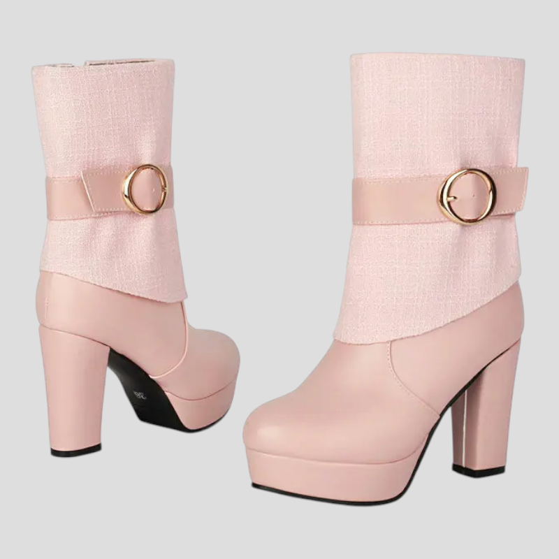 Stivaletti con Tacco Alto, Maglia Cablé e Dettaglio a Catena Donna - - BOOTS Boots & Shoes cablé catena dettaglio donna maglia shoes shoes for women shoes woman Shoes women stivaletti stivaletti tacco - Concept Palermo