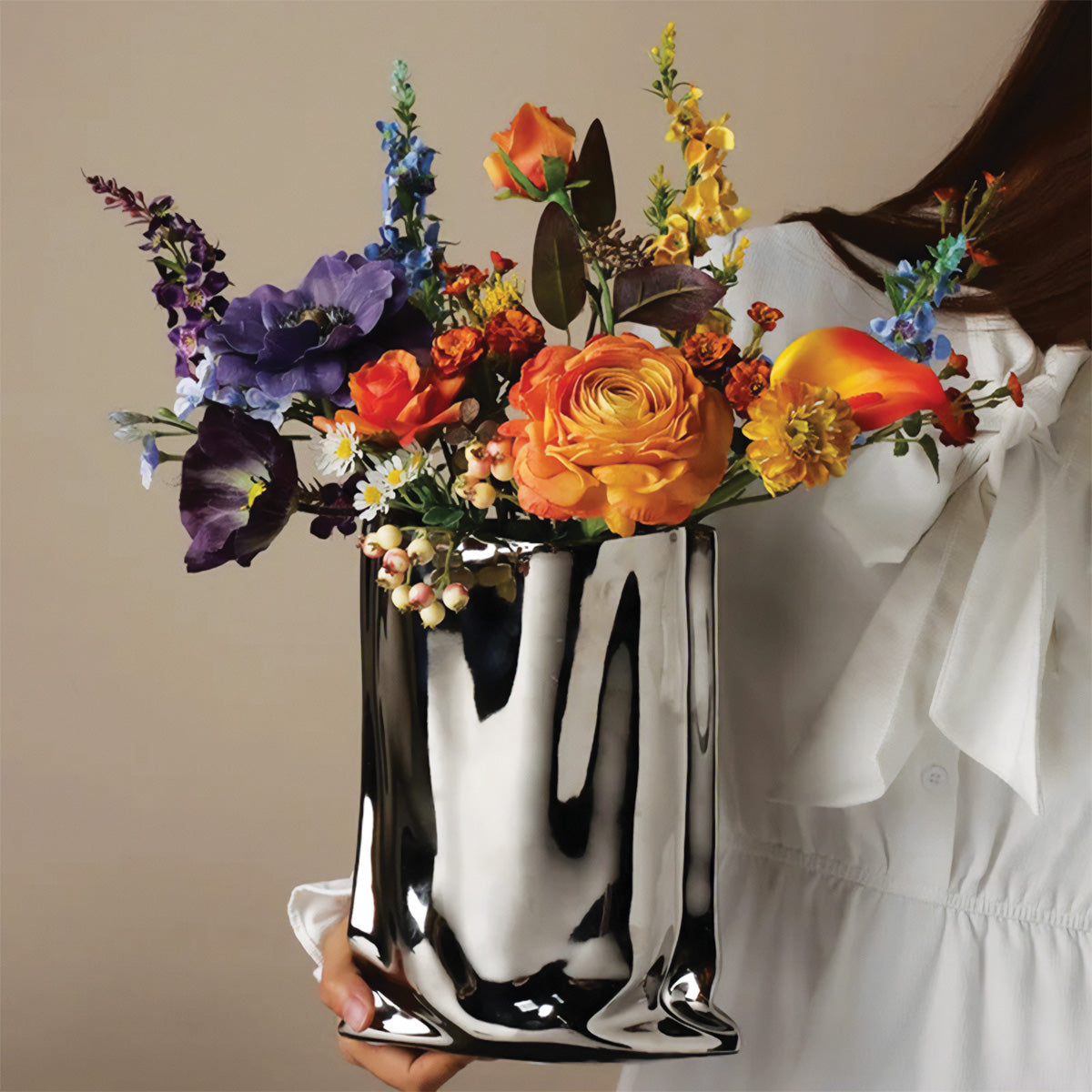Bouquet di fiori orlato Decorazione contemporanea, per ogni ambiente - - ambiente Bathroom bouquet bouquet fiori Ceramics contemporanea Decor decorazione fiori home & garden Kitchen ogni Vases - Concept Palermo