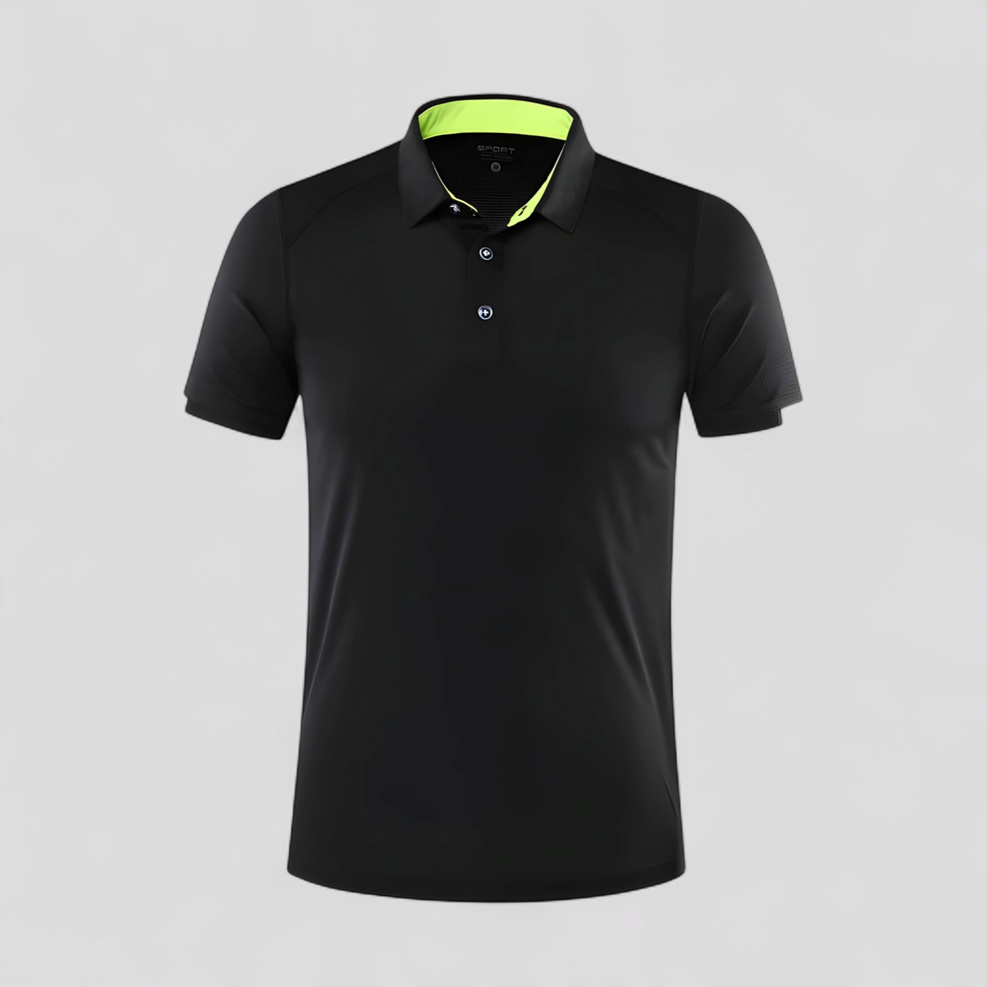 Polo Uomo Manica Corte Traspirante Sportiva - Nero - abbigliamento sportivo corte maglietta sportiva manica men's top clothes polo polo 8 colori polo asciugatura rapida polo golf polo maniche corte polo taglie forti polo traspirante polo uomo sportiva traspirante tshirt elegante uomo - Concept Palermo