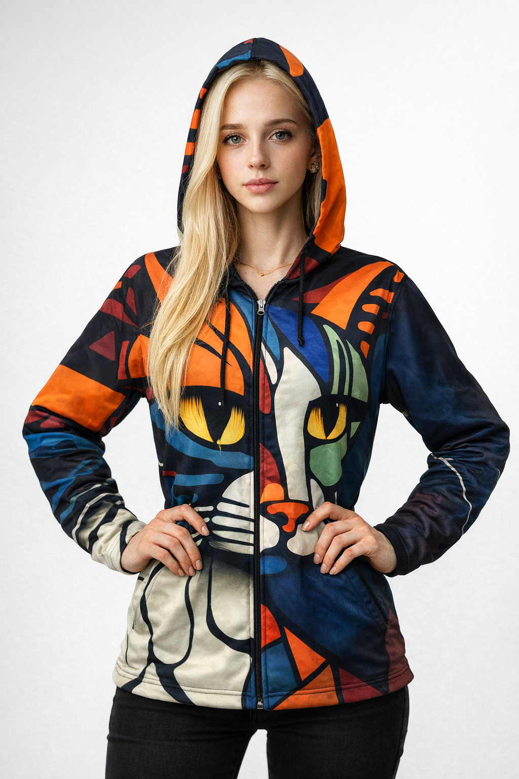 Cardigan Donna con Design Artistico - - abbinamenti facili artistico calore capo versatile cardigan cardigan artistico cardigan da donna cardigan donna design design unico donna eleganza fashion chic moda oversize stile casual versatilità - Concept Palermo