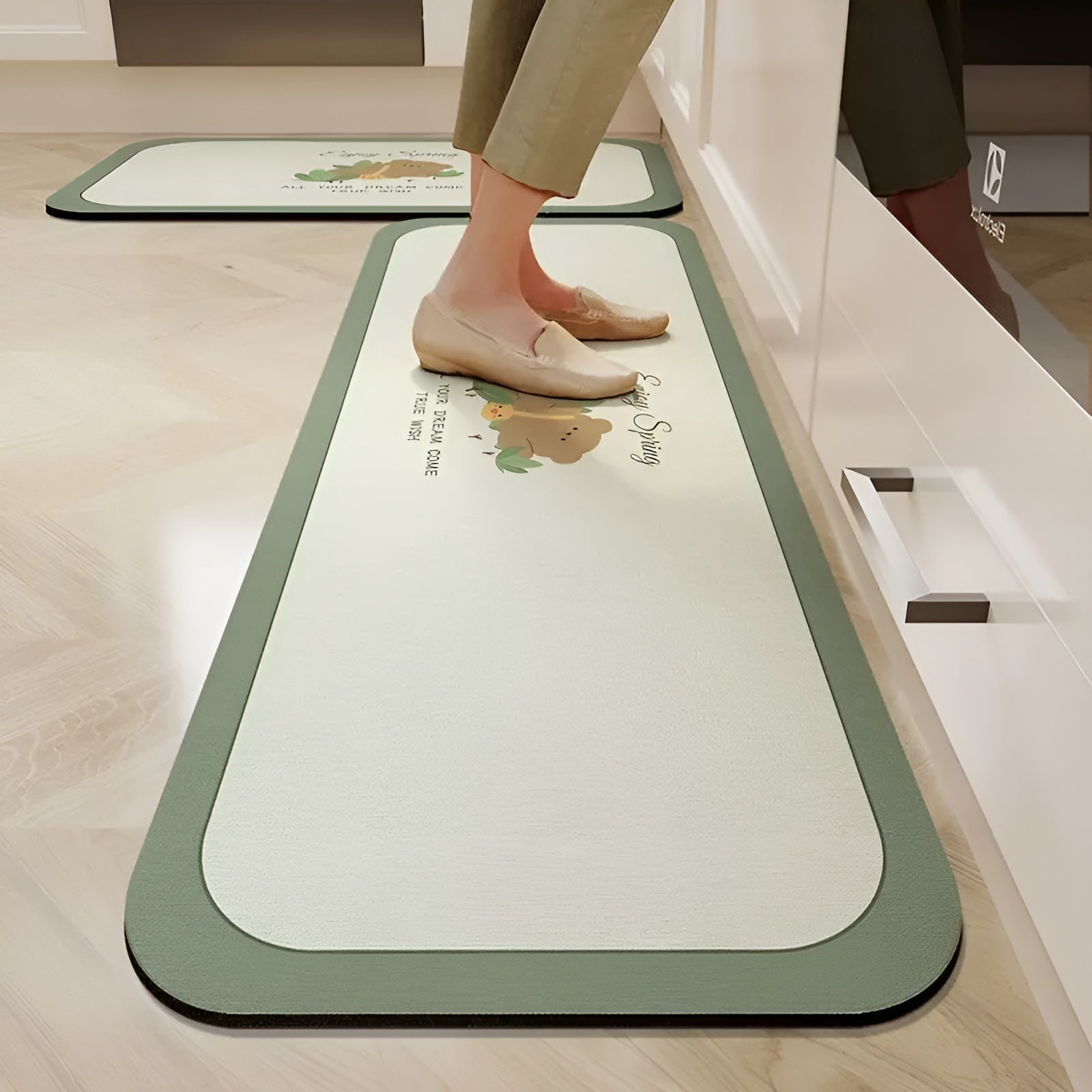 Tappeto Cucina Antiscivolo Grigio Scuro 60x180cm - Lavabile, Ultra Assorbente - Orsetto - Anti slip mat antiscivolo Bathroom Mats comfy mat cucina elegant mat high quality mat kitchen & dining mat parafango smart mat superassorbente tappeto tappeto parafango - Concept Palermo