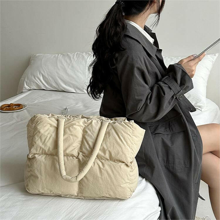 Borsa Tote Puffer Imbottita Stile di Stoccaggio - Protegge I Vostri Oggetti Con Comfort e Sicurezza Poliestere Donna - - Bags borsa borsa tote comfort donna handbags imbottita oggetti poliestere women bags Women's handbags - Concept Palermo