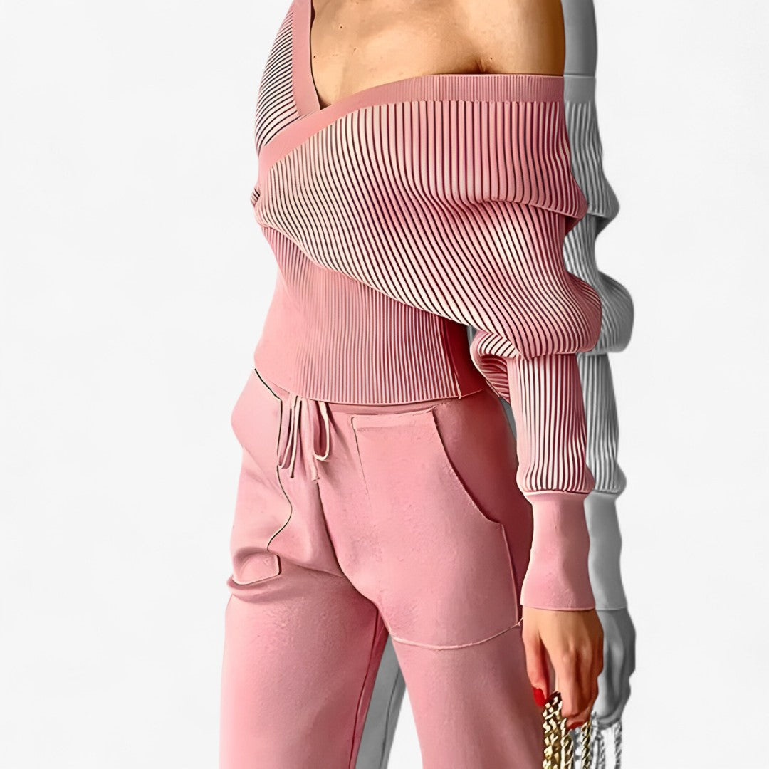 Completo in maglia a coste in stile moderno - - completo completo maglia coste maglia outfit set outfit sets stile - Concept Palermo