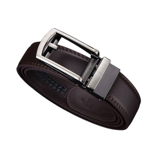 Cintura Uomo Senza Buchi Regolabile in Pelle Nera - Misura Unica - Marrone TAGLIA UNICA - Belts belts for men buchi cintura cintura regolabile Mens belt regolabile uomo - Concept Palermo