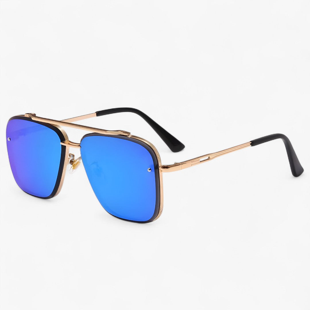 Occhiali da sole vintage con design in metallo Uomo - Oro rosa blu Come immagine - design Fashion Sunglasses men sunglasses polarized mens sunglasses metallo occhiali occhiali sole Polarized man sunglasses sole sunglasses sunglasses polarized men uomo vintage - Concept Palermo