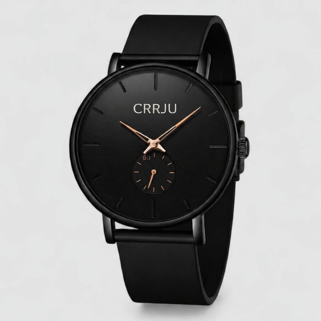Orologio da Uomo Nero Blu - Orologio da Polso al Quarzo di Lusso Impermeabile