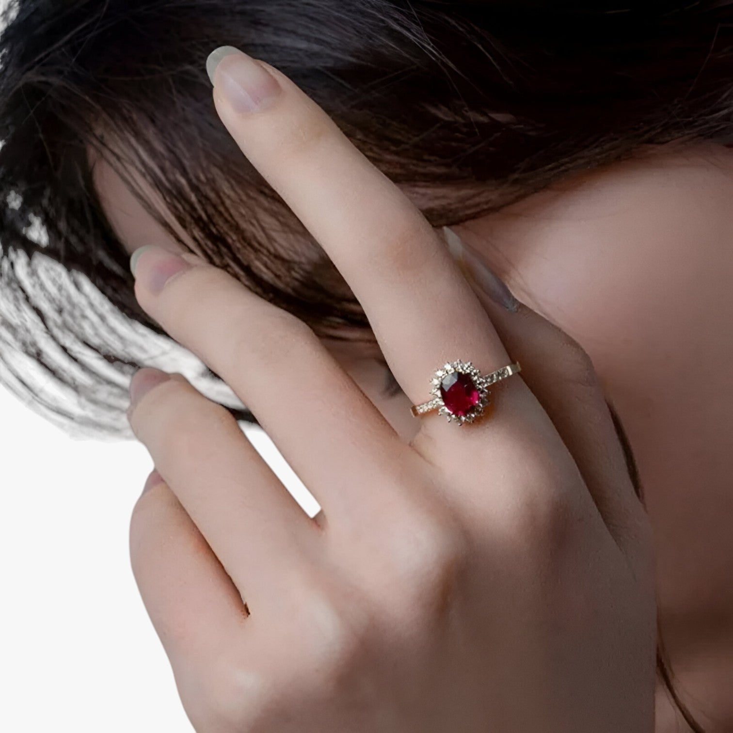 Anello vintage con flair reale e scintillante aspetto di rubino Oro Uomo - - anello anello vintage aspetto flair jewelry reale Rings rubino scintillante womens ring - Concept Palermo