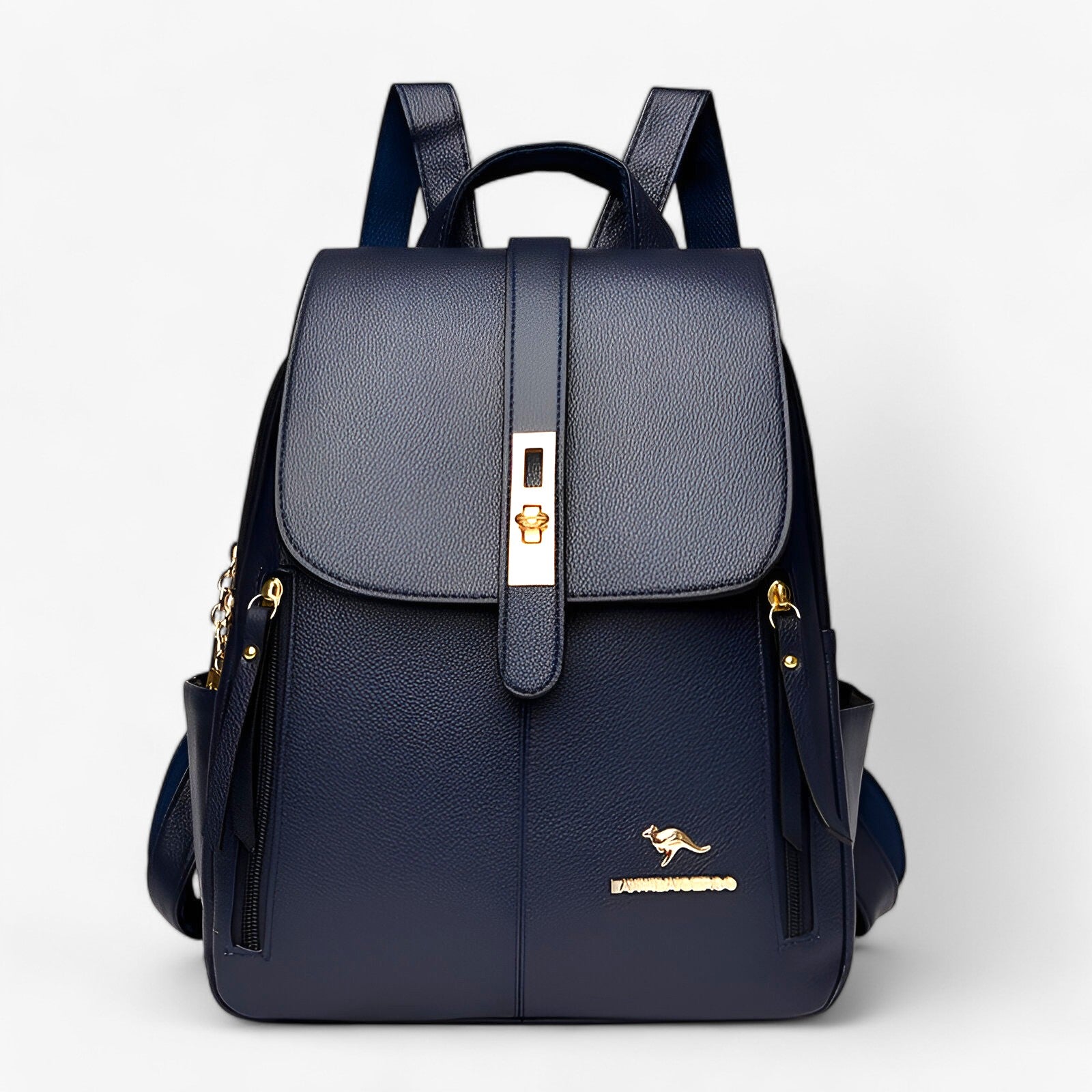 Zaino Donna Grande in Vera Pelle Italiana - Elegante per Lavoro, Viaggi e Uso Quotidiano - Blu - Backpacks bag bags donna donne Gift Gifts for women pelle quotidiana viaggi vita women womens bag womens fashion zaino - Concept Palermo