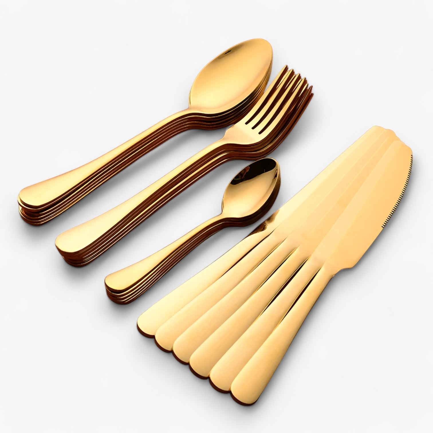 Set di Posate da 24 Pezzi - Sostenibile Utensili in Acciaio Inossidabile - - acciaio inossidabile Kitchen kitchen & dining kitchen accessory kitchen tools kitchen utensil pezzi posate posate pezzi sostenibile utensili - Concept Palermo