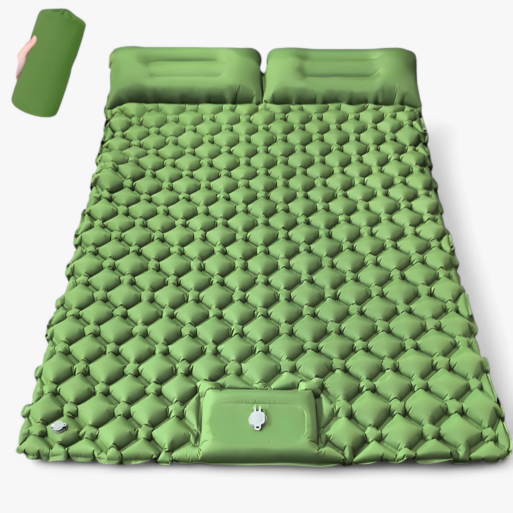 Materasso gonfiabile doppio per uso esterno – Extra largo e ultraleggero - Verde braccio - doppio double inflatable mattress esterno extra gonfiabile inflatable largo materasso materasso gonfiabile materasso gonfiabile doppio per uso esterno – extra largo e ultraleggero - € mattress outdoor mattress - Concept Palermo