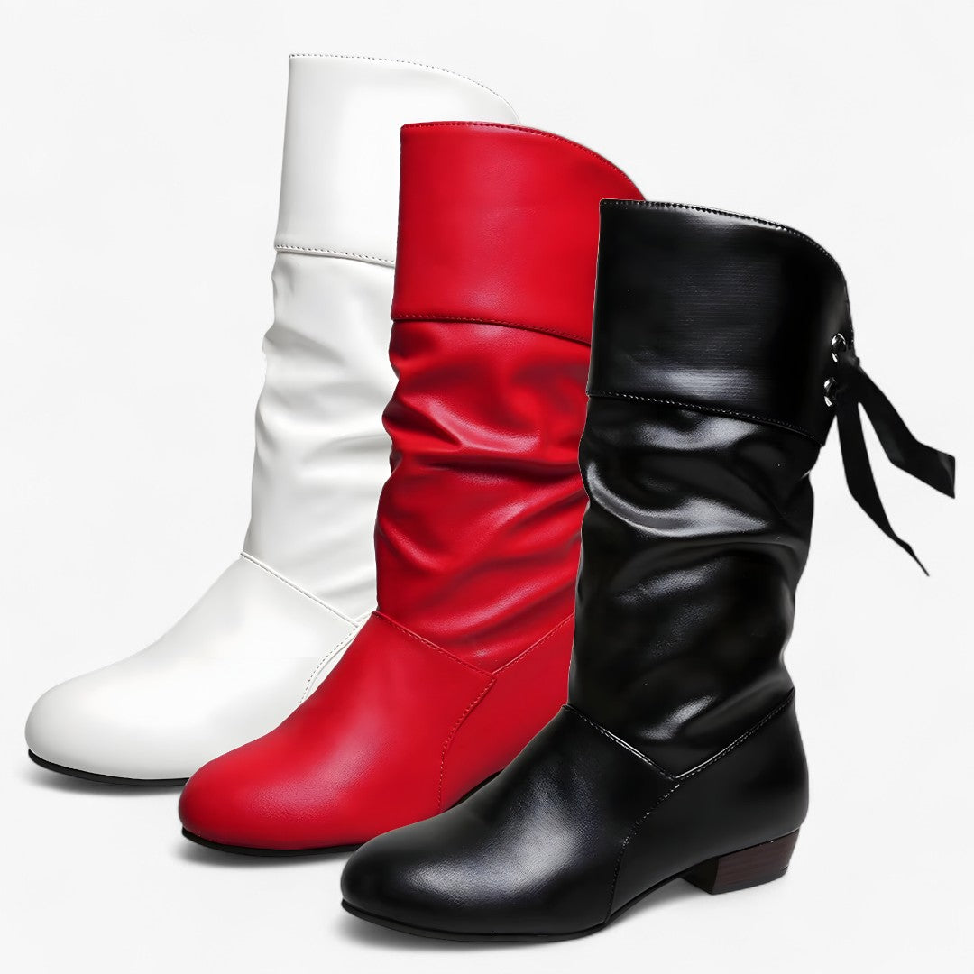Stivali western al polpaccio con tacco spesso - - BOOTS Boots & Shoes polpaccio shoes spesso stivali stivali western tacco western - Concept Palermo