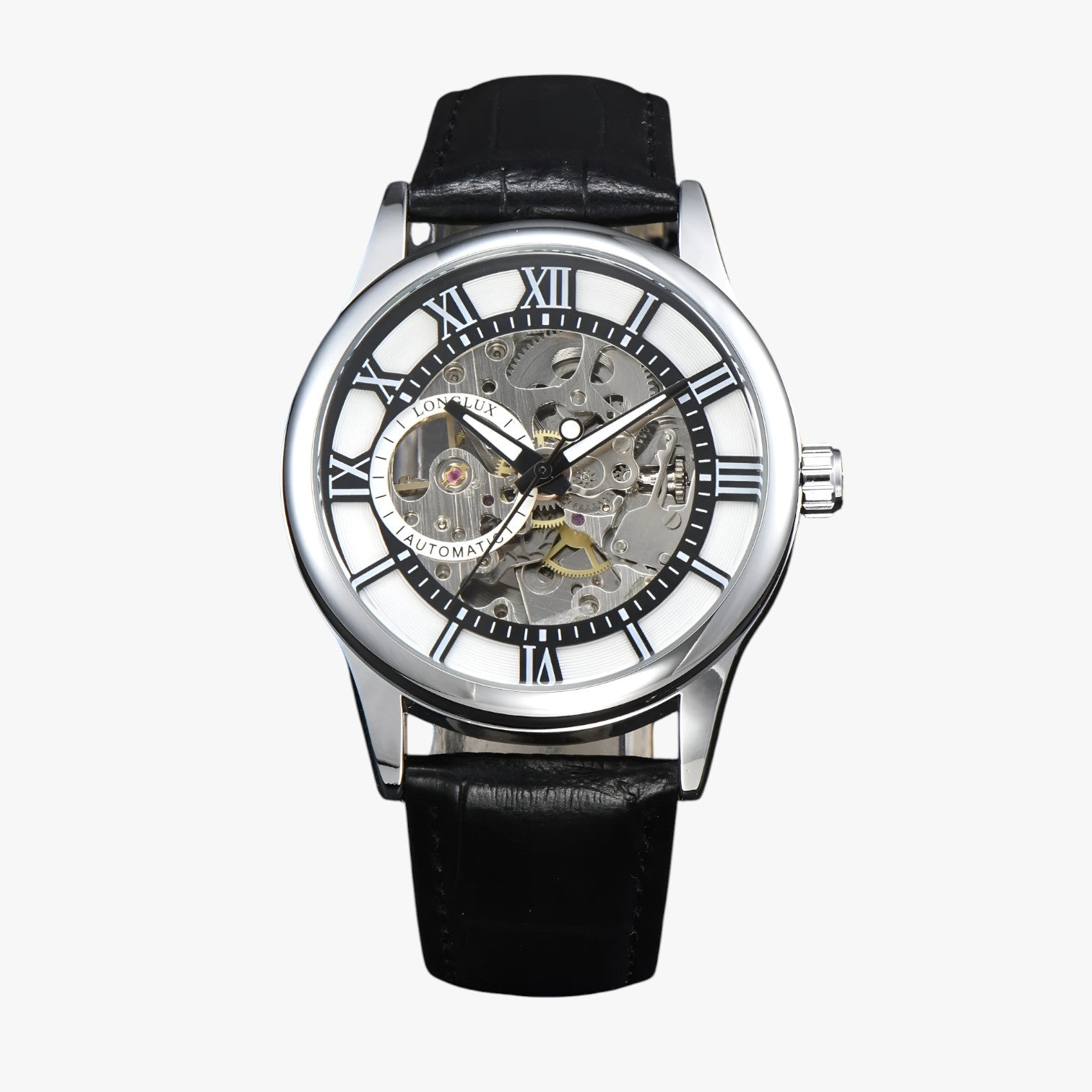 Orologio da Uomo Impermeabile in Vera Pelle Marrone, Elegante e Resistente - Bianco - impermeabile orologio orologio impermeabile pelle uomo watch watch for men watches WATCHES FOR MEN Wristwatch - Concept Palermo