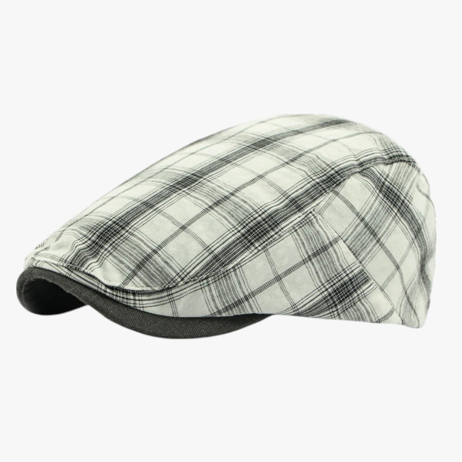 Berretto Tartan Retro in Cotone Uomo - bianco - berretto berretto tartan caps cotone men's hat mens cap retro tartan uomo - Concept Palermo