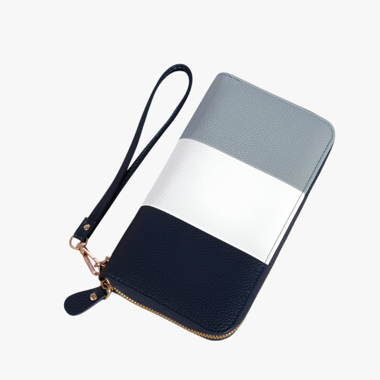 Portafoglio di lusso in pelle tricolore - protezione RFID e spazioso - Blu scuro - pelle portafoglio portafoglio pelle protezione rfid spazioso tricolore wallet wallets womens wallet - Concept Palermo