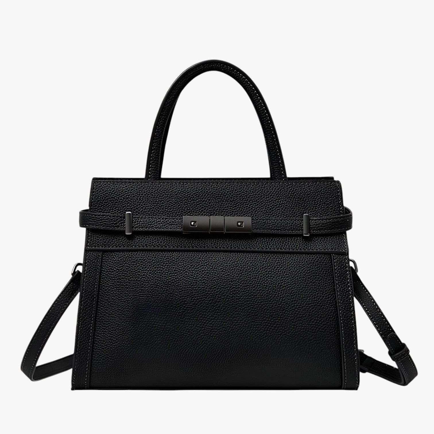 Borsa Tote Donna in Vera Pelle Nera - Grande e Spaziosa per Lavoro e Viaggio - Nero (20cm< Lunghezza Max <30cm) - Bags borsa borsa tote bovina donna handbags pelle tote vera women bags Women's handbags - Concept Palermo