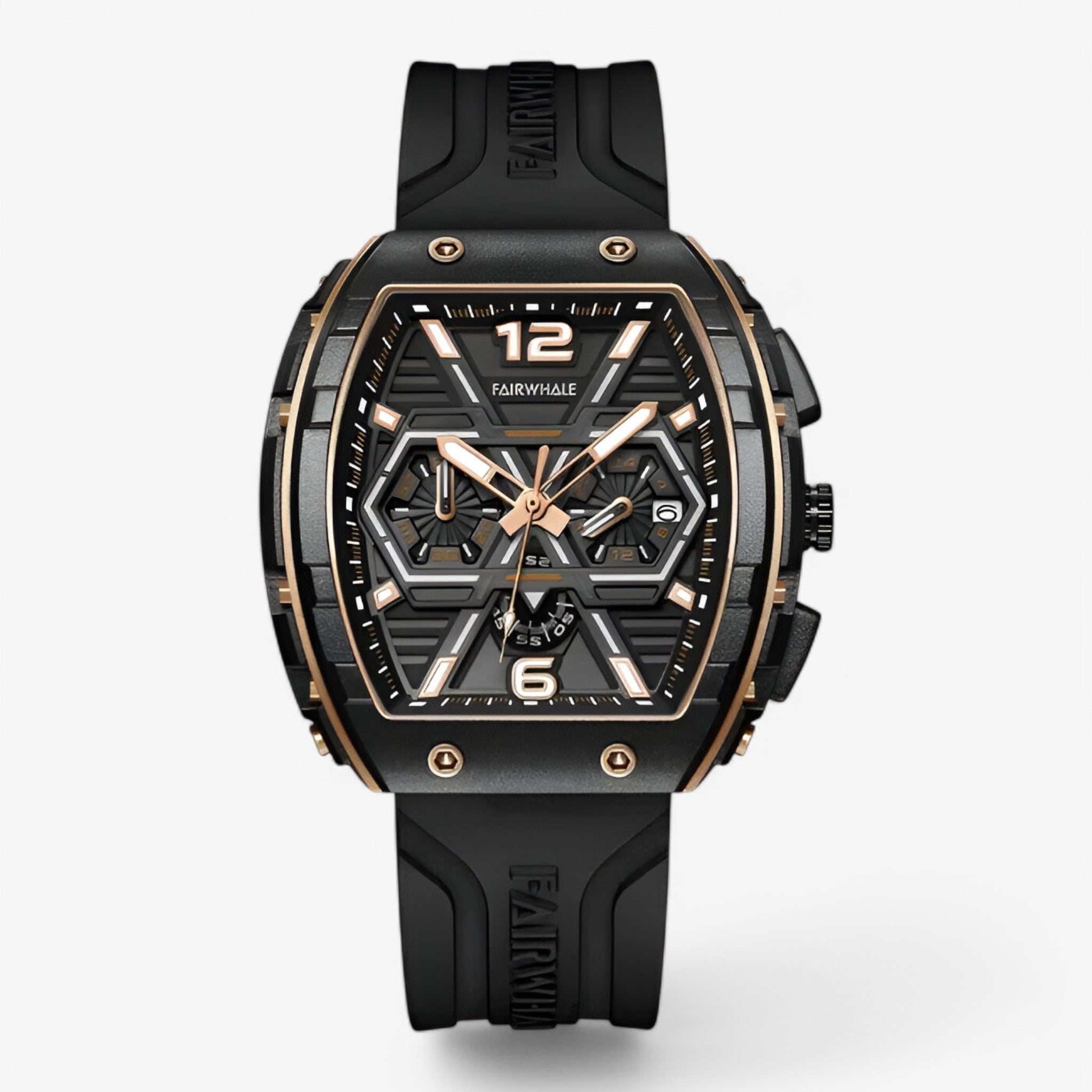 Orologio Sportivo di Lusso in Silicone Uomo - Nero - accessoires horloges orologio orologio sportivo silicone sport sportivo uomo watches - Concept Palermo