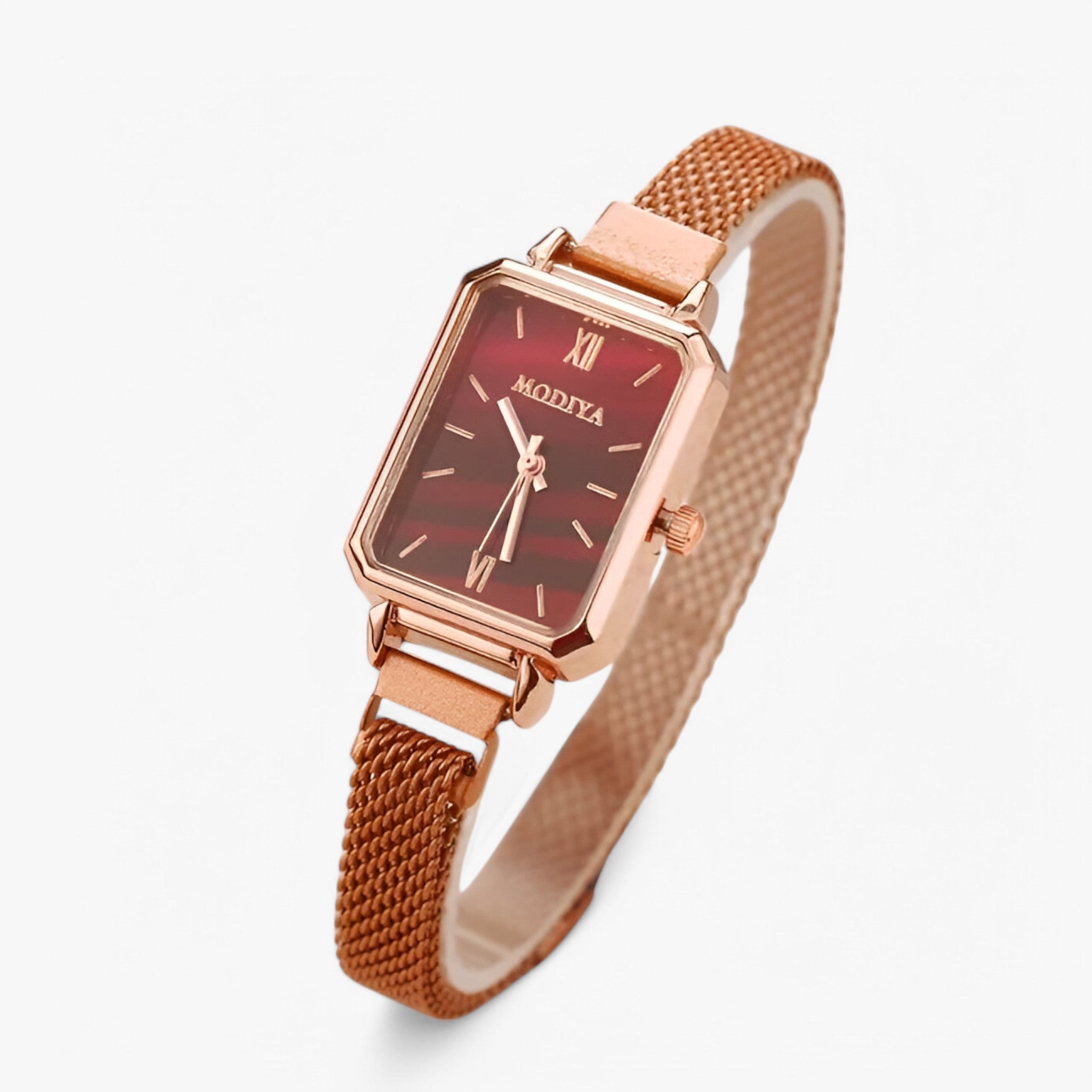 Orologio da donna quadrato con quadrante verde e cinturino magnetico - Rossa - cinturino donna female watch magnetico orologio orologio donna quadrante quadrato watch for women watches - Concept Palermo