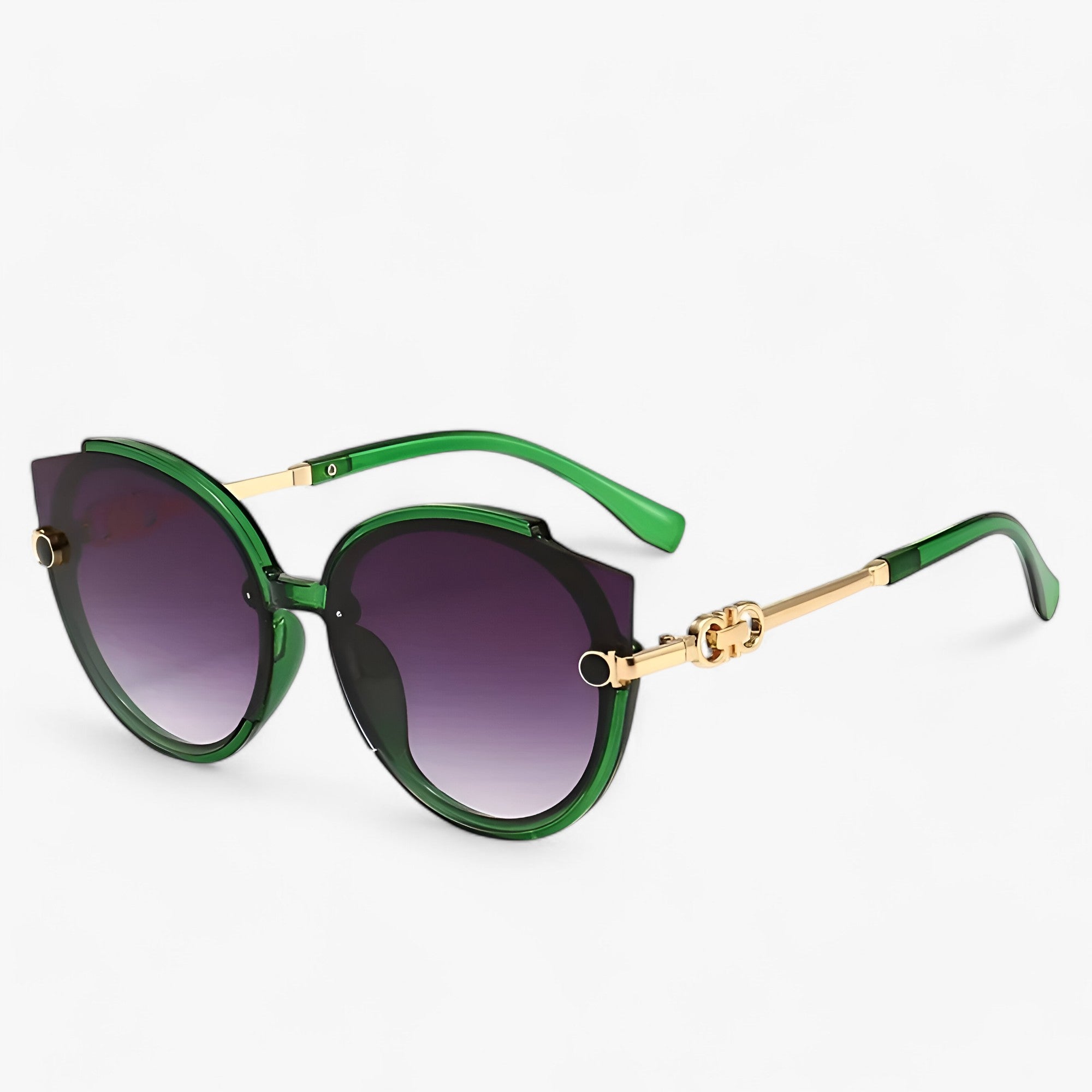 Occhiali da sole rotondi con sfumatura di colore - stile vintage e protezione Uomo - Verde - colore occhiali occhiali sole protezione rotondi sfumatura sole stile sun glasses WOMEN womens fashion - Concept Palermo