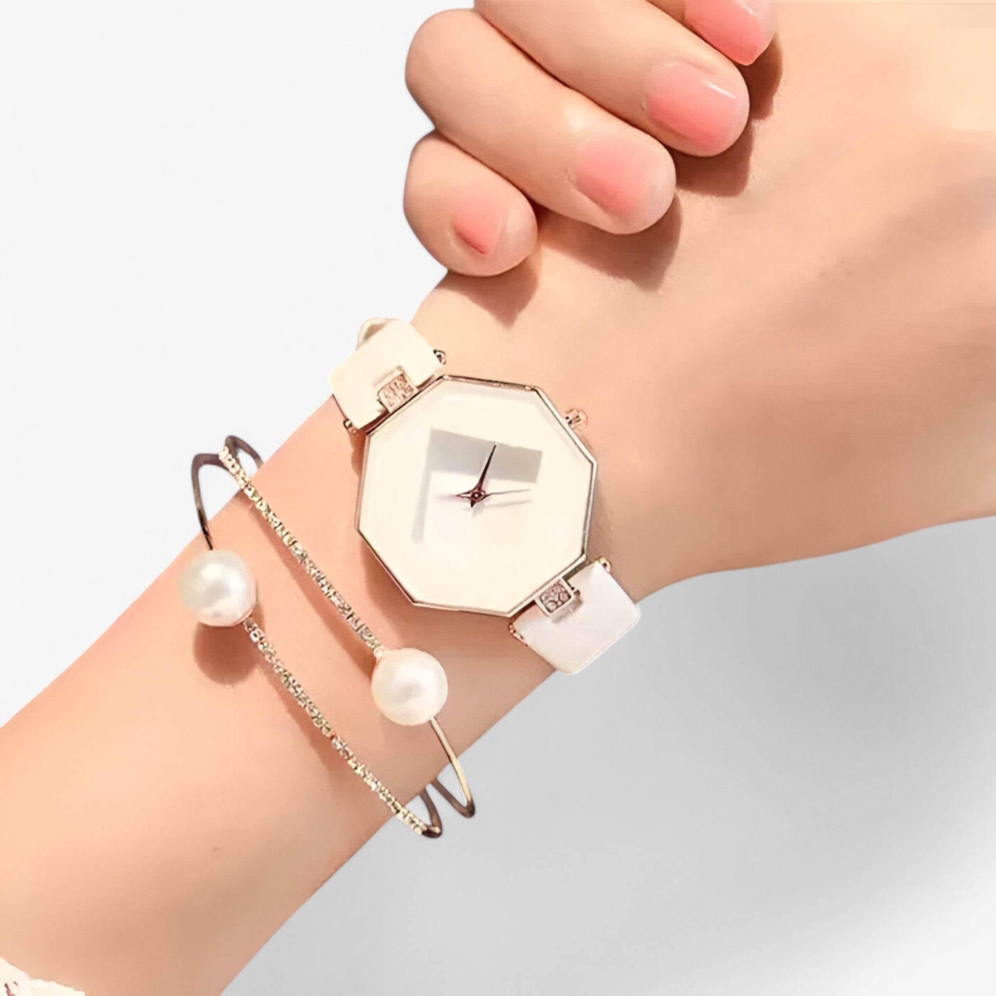 Orologio da donna in pelle con dettagli dorati e cristalli - - cristalli dettagli donna dorati female watch orologio orologio donna pelle watch for women watches - Concept Palermo
