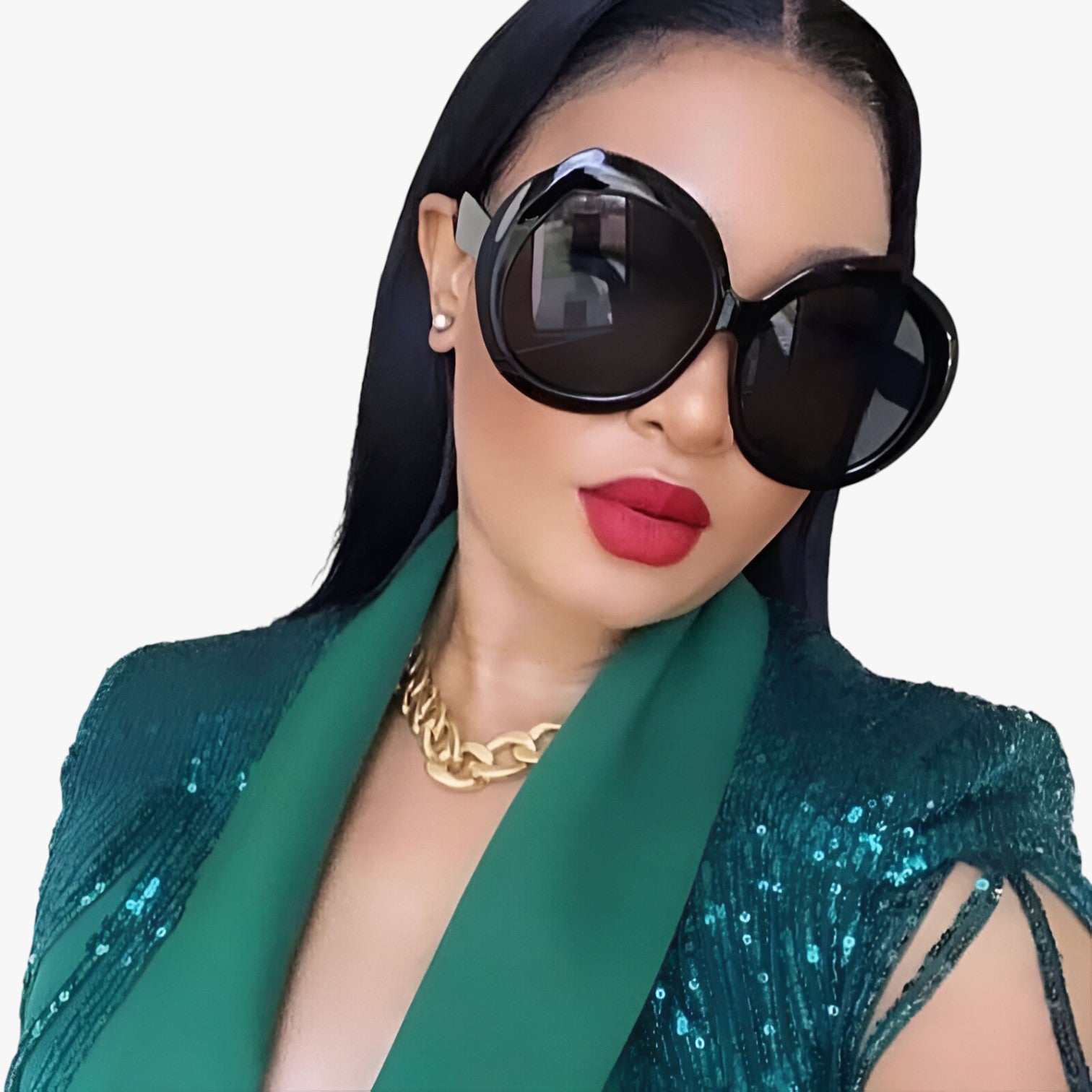Occhiali da Sole Rotondi Oversize Lusso Donna - Protezione UV400 - - Fashion Sunglasses occhiali occhiali sole oversize rotondi Round Sun Glasses sole sun glasses sunglasses - Concept Palermo
