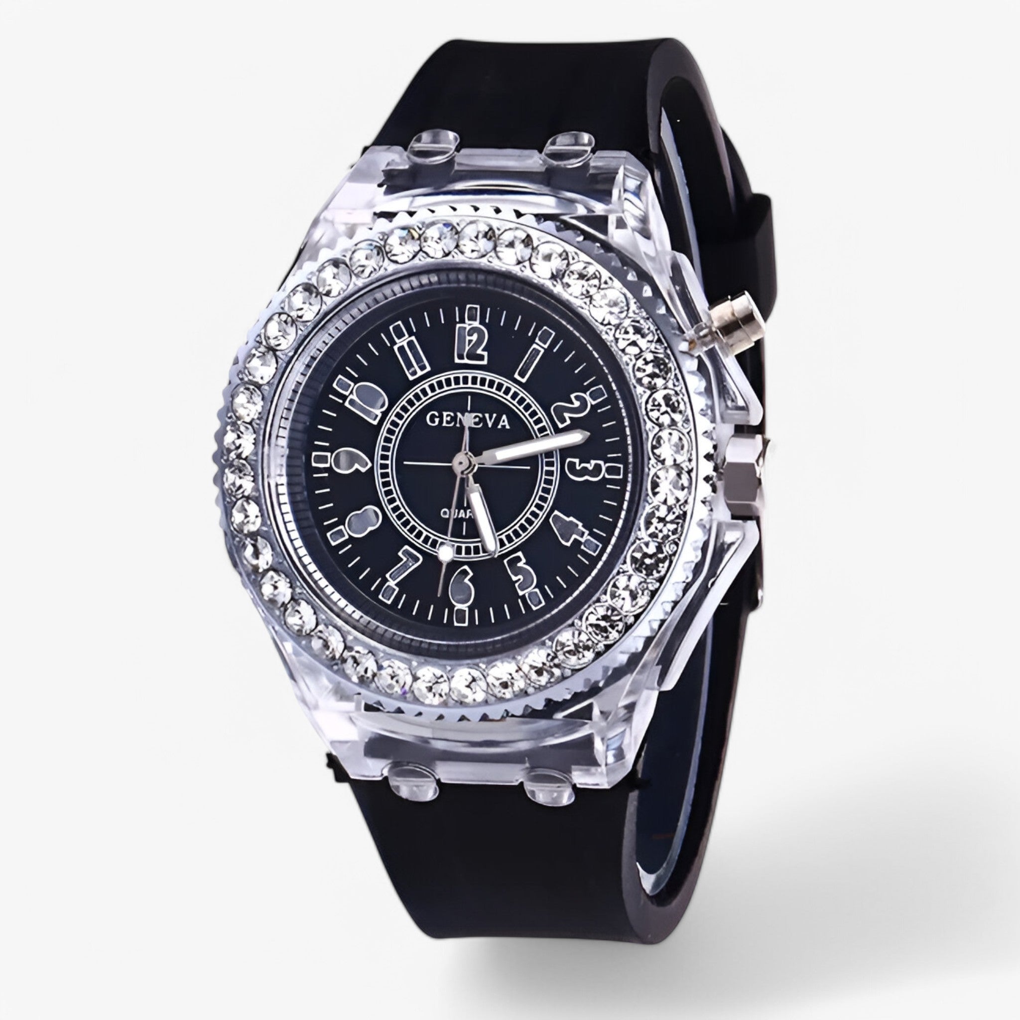 Orologio Donna Gelatinoso con Luce LED Integrata, Design Moderno e Comodo - Nero - donna gelatinoso luce orologio orologio gelatinoso watch for men watch for women watches - Concept Palermo