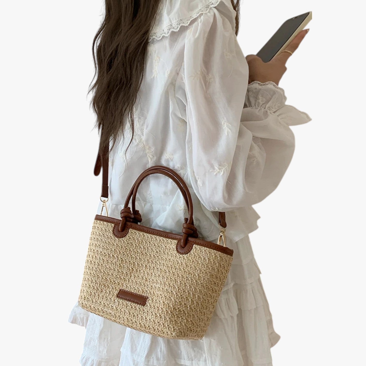 Borsa Estiva in Paglia Leggera, Chic e Pronta per la Spiaggia - Marrone - bag Bags borsa borsa estiva chic estiva handbags leggera paglia pronta women bag women bags Women's handbags - Concept Palermo
