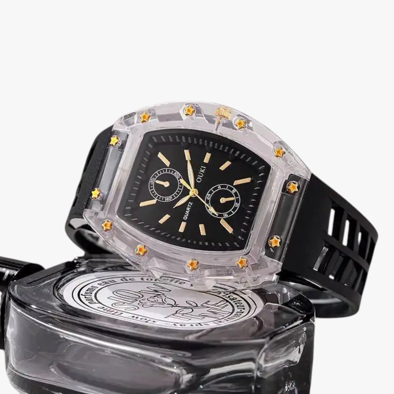 Orologio Casual Analogico da Uomo in Silicone Nero con Cinturino Regolabile - - analogico casual female watch ladies watch orologio orologio analogico silicone watch watch for women watches - Concept Palermo