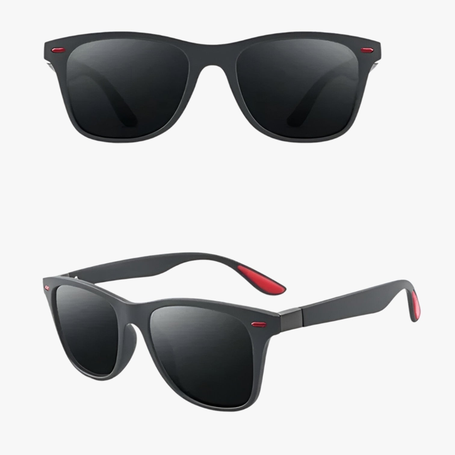 Occhiali da sole cat-eye retro con protezione UV Uomo - Nero Rosso - Accessories mens accessory occhiali occhiali sole protezione retro sole sunglasses sunglasses polarized men uomo - Concept Palermo