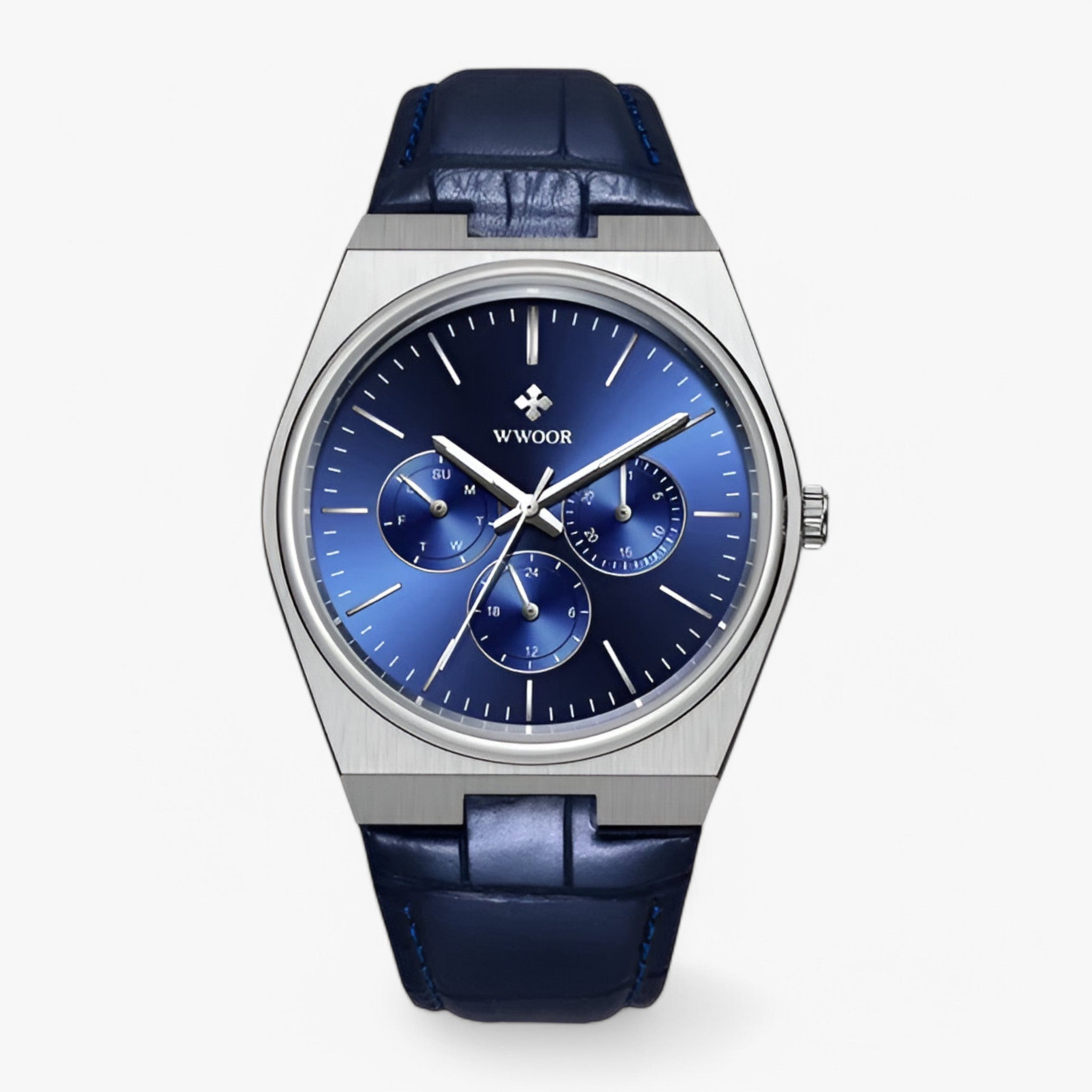 Orologio al Quarzo in Acciaio con Vetro Zaffiro Uomo - blu argento - accessoires acciaio horloges orologio orologio quarzo quarzo uomo vetro watches zaffiro - Concept Palermo