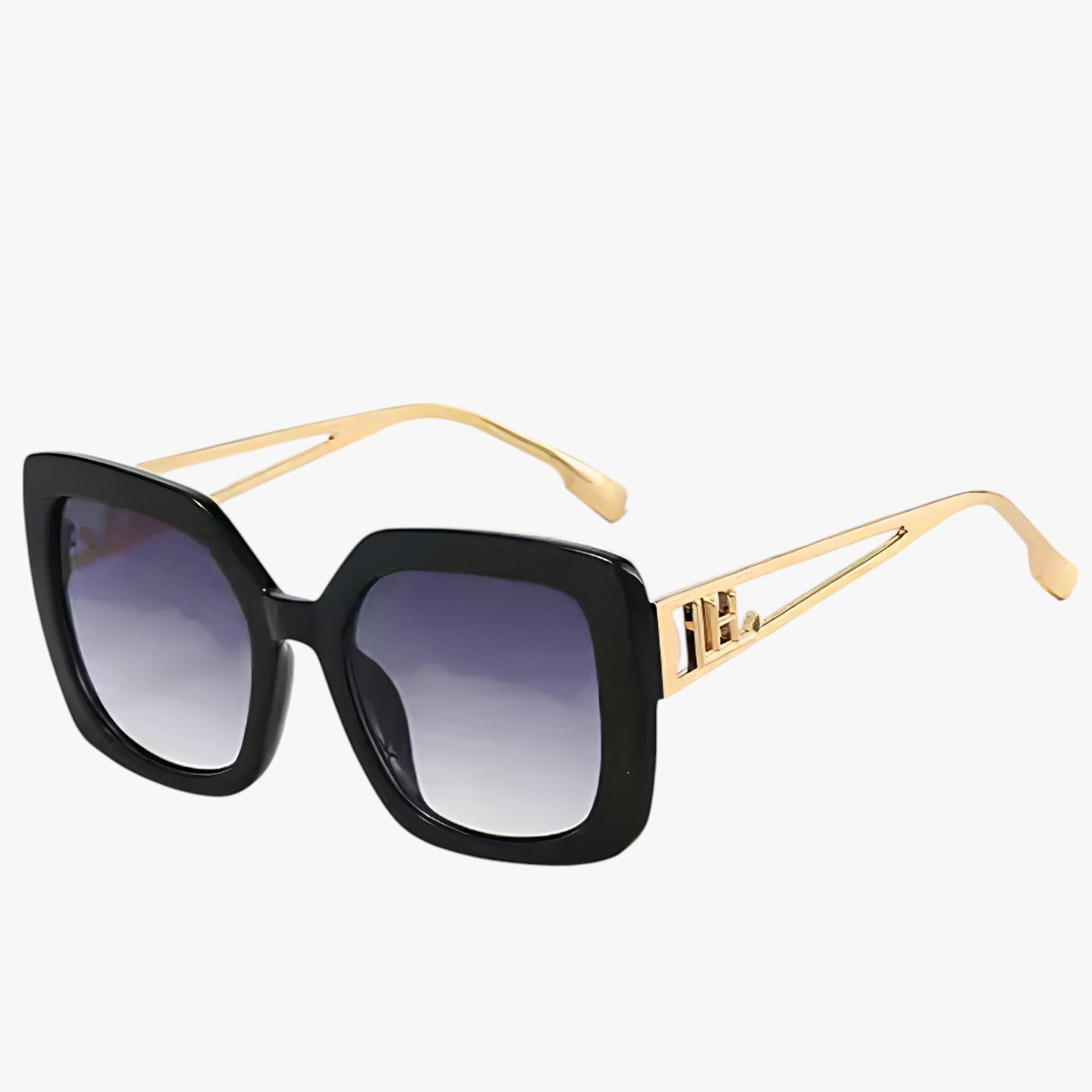Occhiali da sole vintage con montatura trasparente e lenti a gradiente di lusso - grigio doppio - Cat Eye Sunglasses Fashion Sunglasses gradiente lenti montatura occhiali occhiali sole polarized sunglasses women sole sunglasses trasparente - Concept Palermo