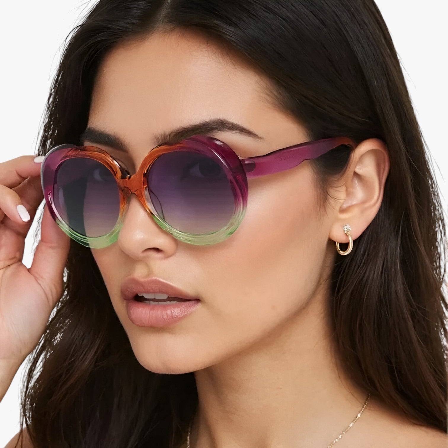 Occhiali da sole ovali in metallo UV400 - - Fashion Sunglasses metallo occhiali occhiali sole ovali sole sun glasses sunglasses womens sun glasses - Concept Palermo