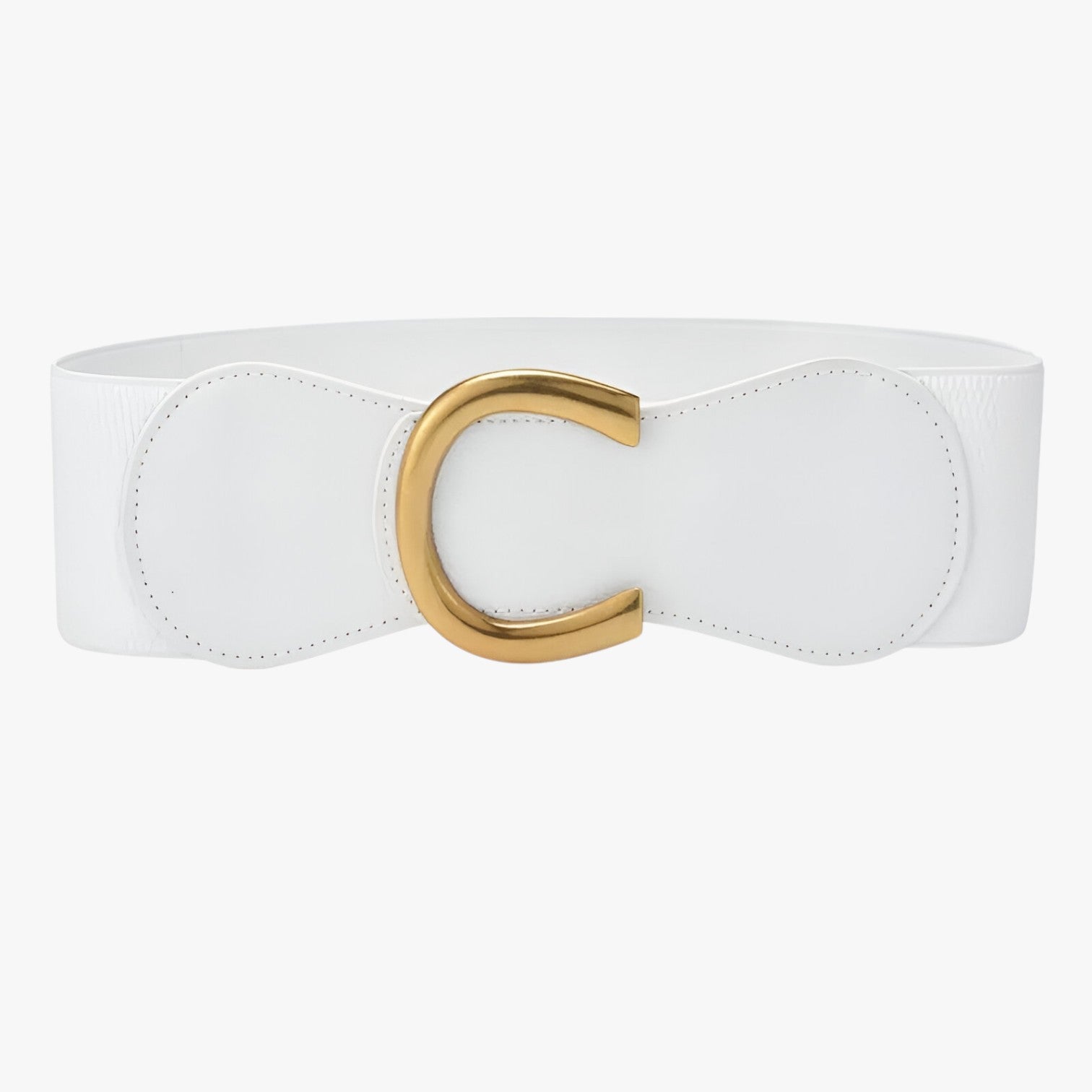Cintura elastica larga con fibbia dorata Donna - Bianco - Belts cintura cintura elastica donna dorata elastica fibbia larga waist belt for women Womens belt - Concept Palermo