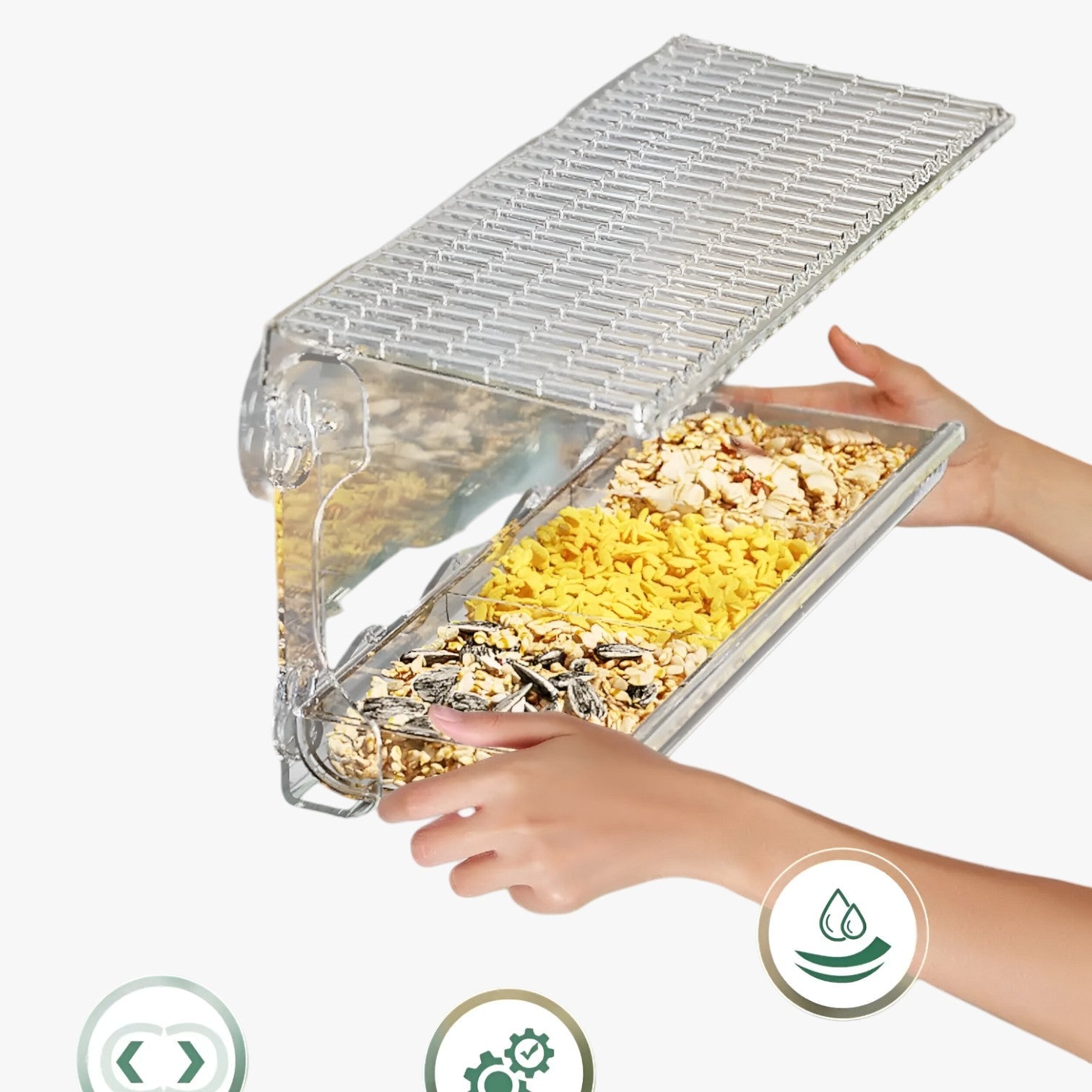 Casetta per uccelli trasparente – Goditi i uccelli da vicino nel tuo giardino Oro - - bird bird feeder birdproduct casetta casetta uccelli giardino goditi pet PET SUPPLIES pets & supplies trasparente uccelli vicino - Concept Palermo