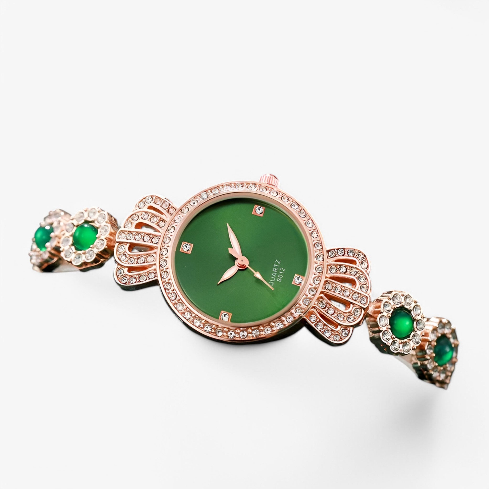 Orologio da Donna con Pietra e Cinturino Verde Oro - - cinturino donna female watch orologio orologio donna pietra watch for women watches - Concept Palermo
